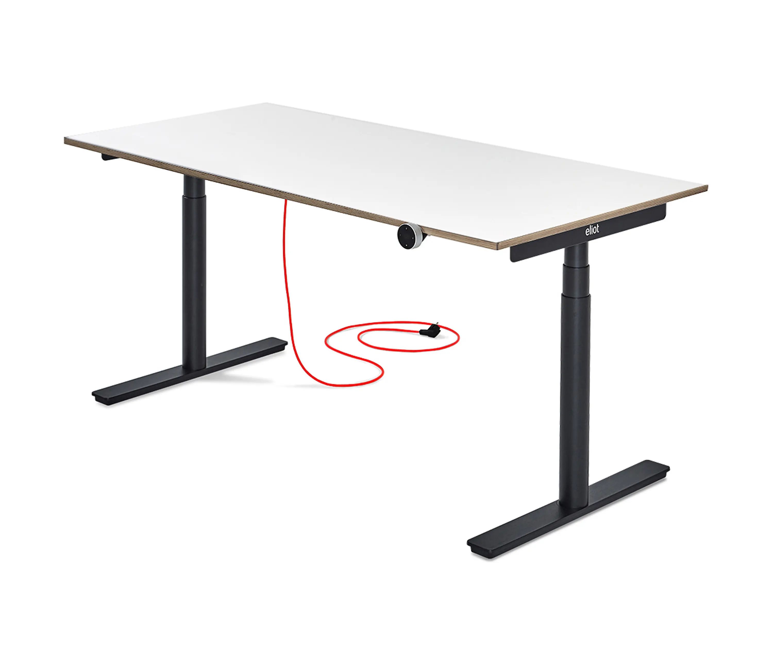 Smartfurniture - Eliot Original Black with tabletop Multiplex Fenix Bianco