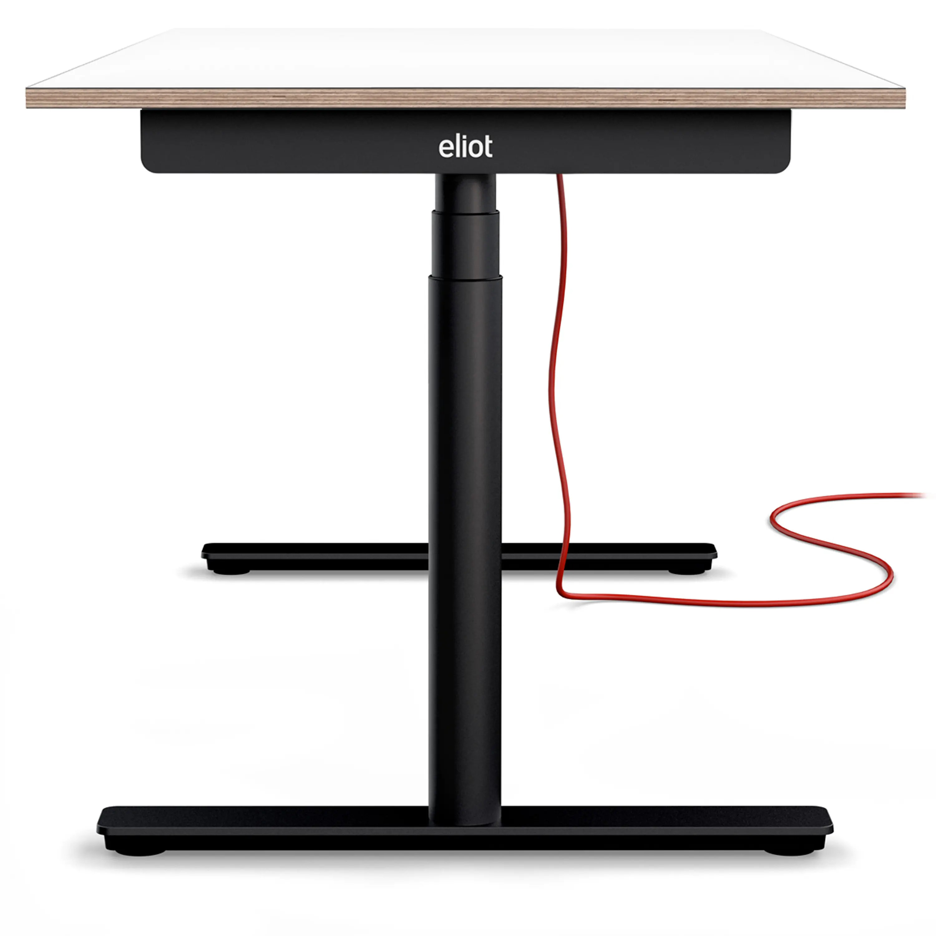 Smartfurniture - Eliot Original Black with tabletop Multiplex Fenix Bianco