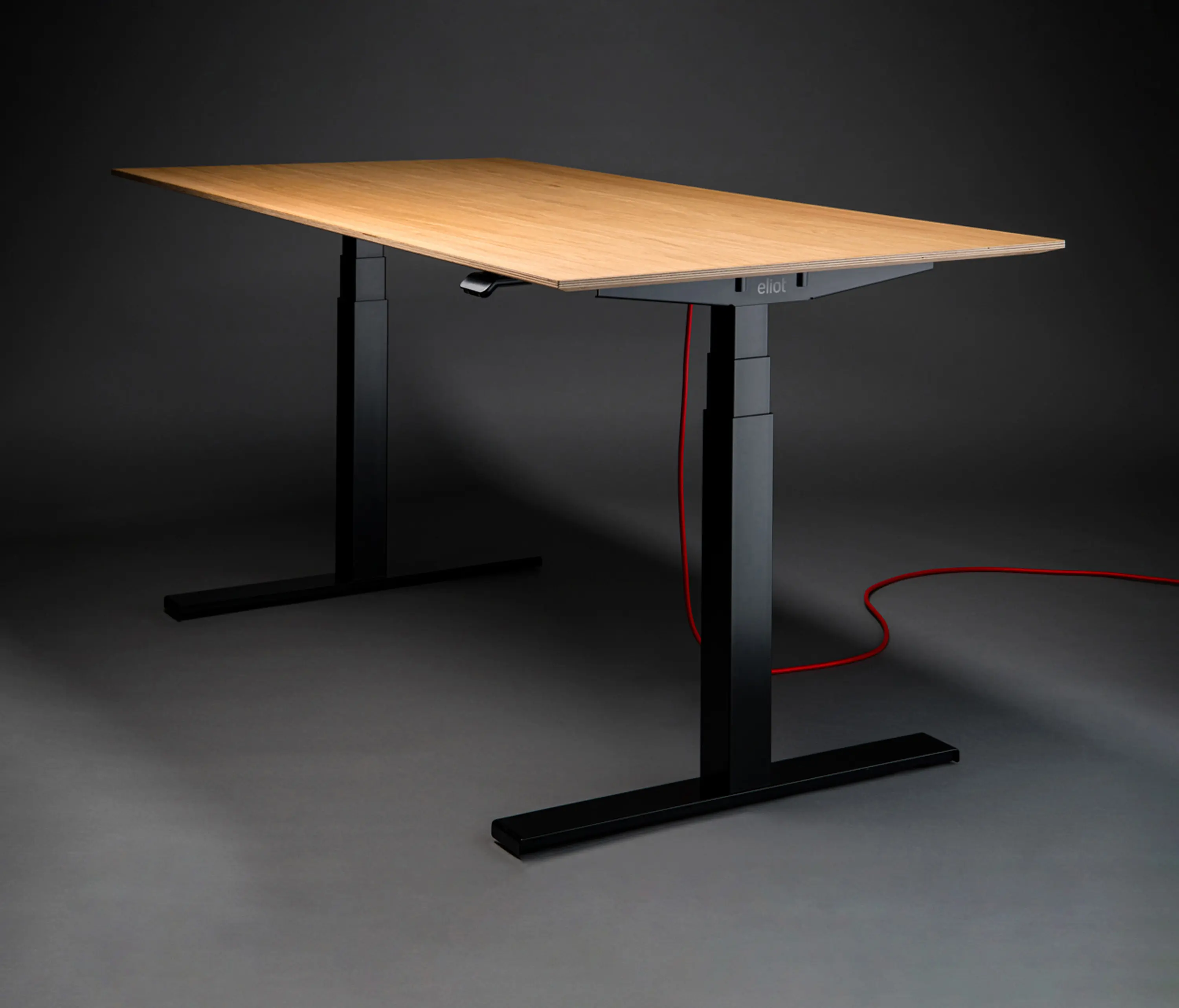 Smartfurniture - Eliot Lock Black with tabletop Oak Multiplex