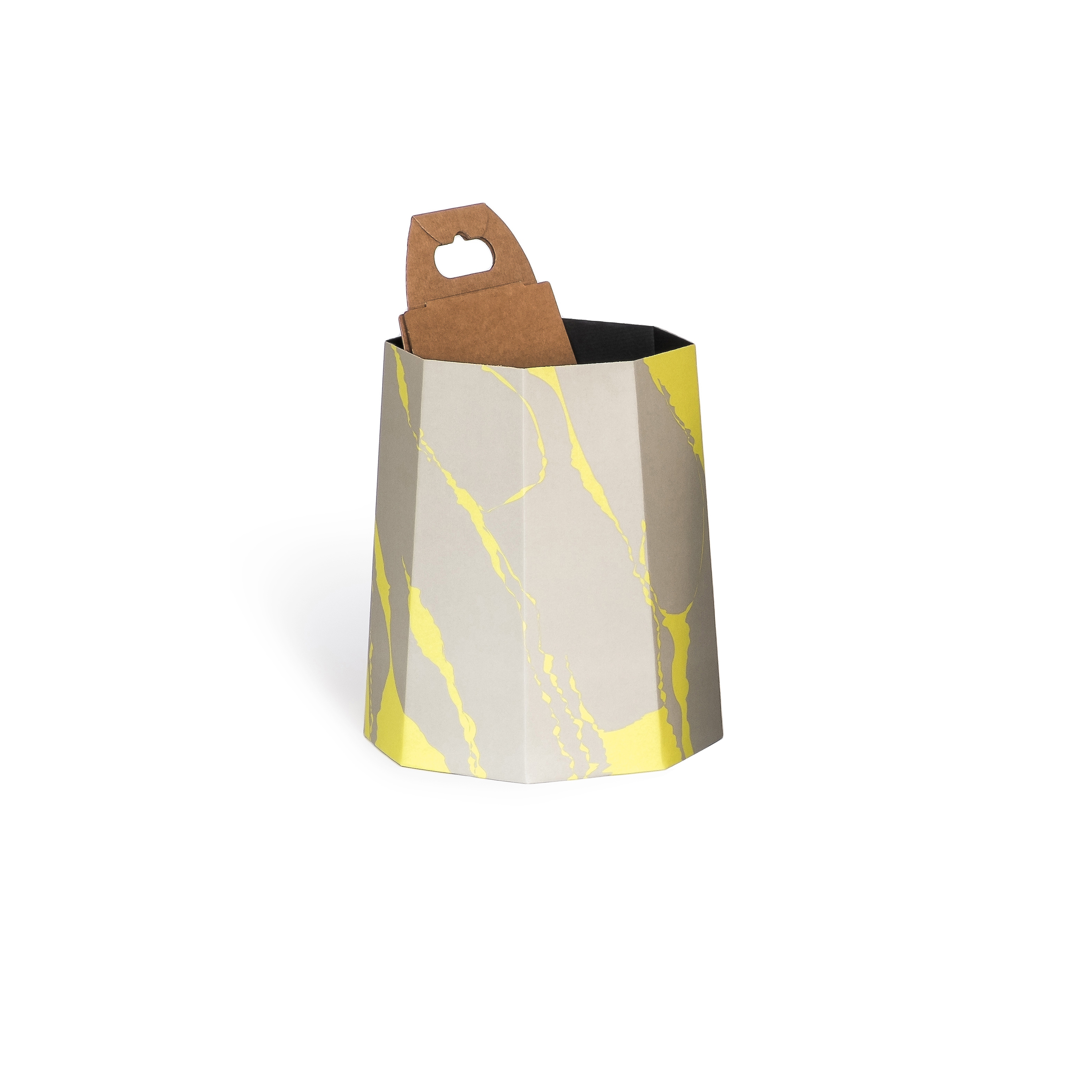 Display product Chimney Paper Bin Yellow/Grey from manufacturer Swedish Ninja