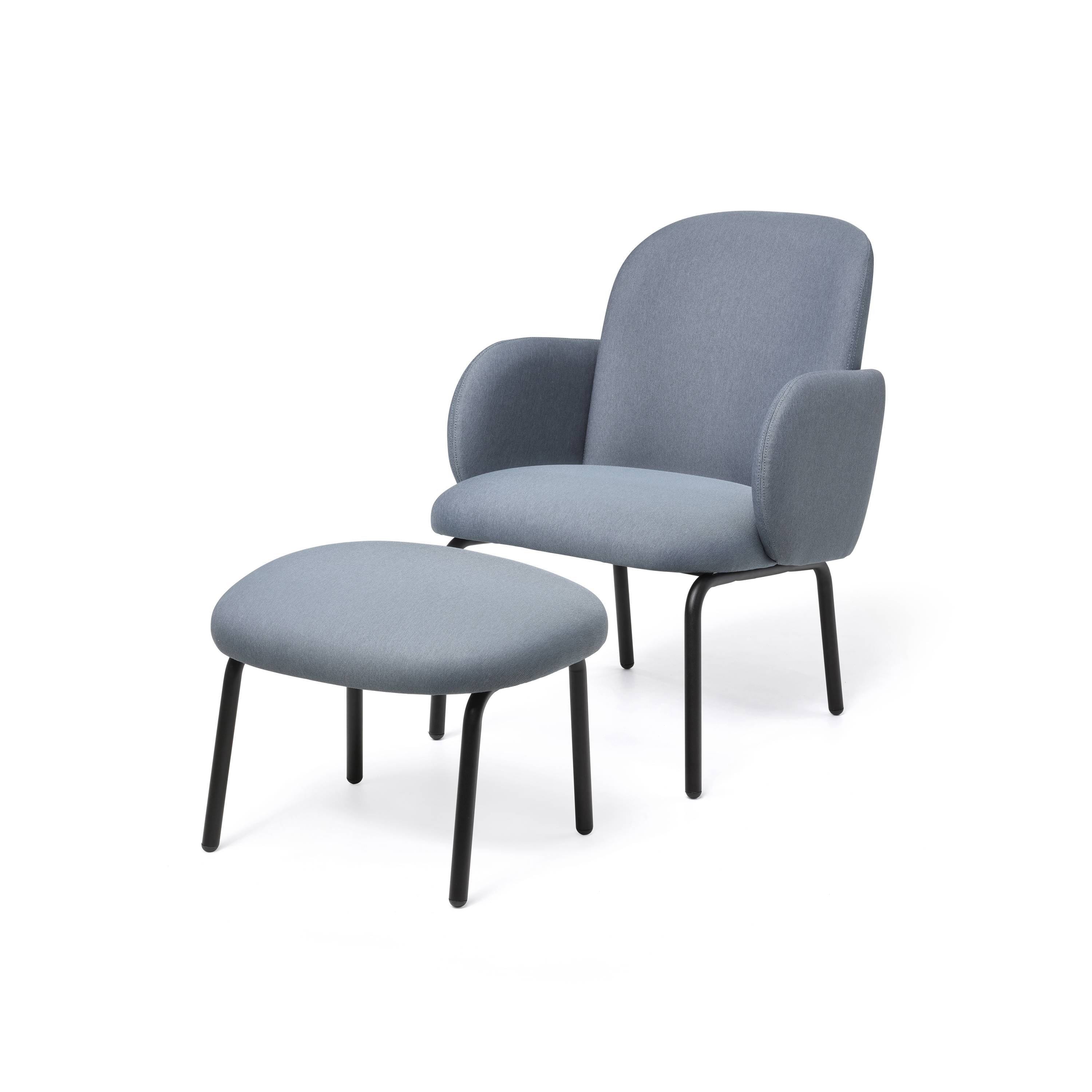Dost Lounge Darkgrey + Footstool Darkgrey
