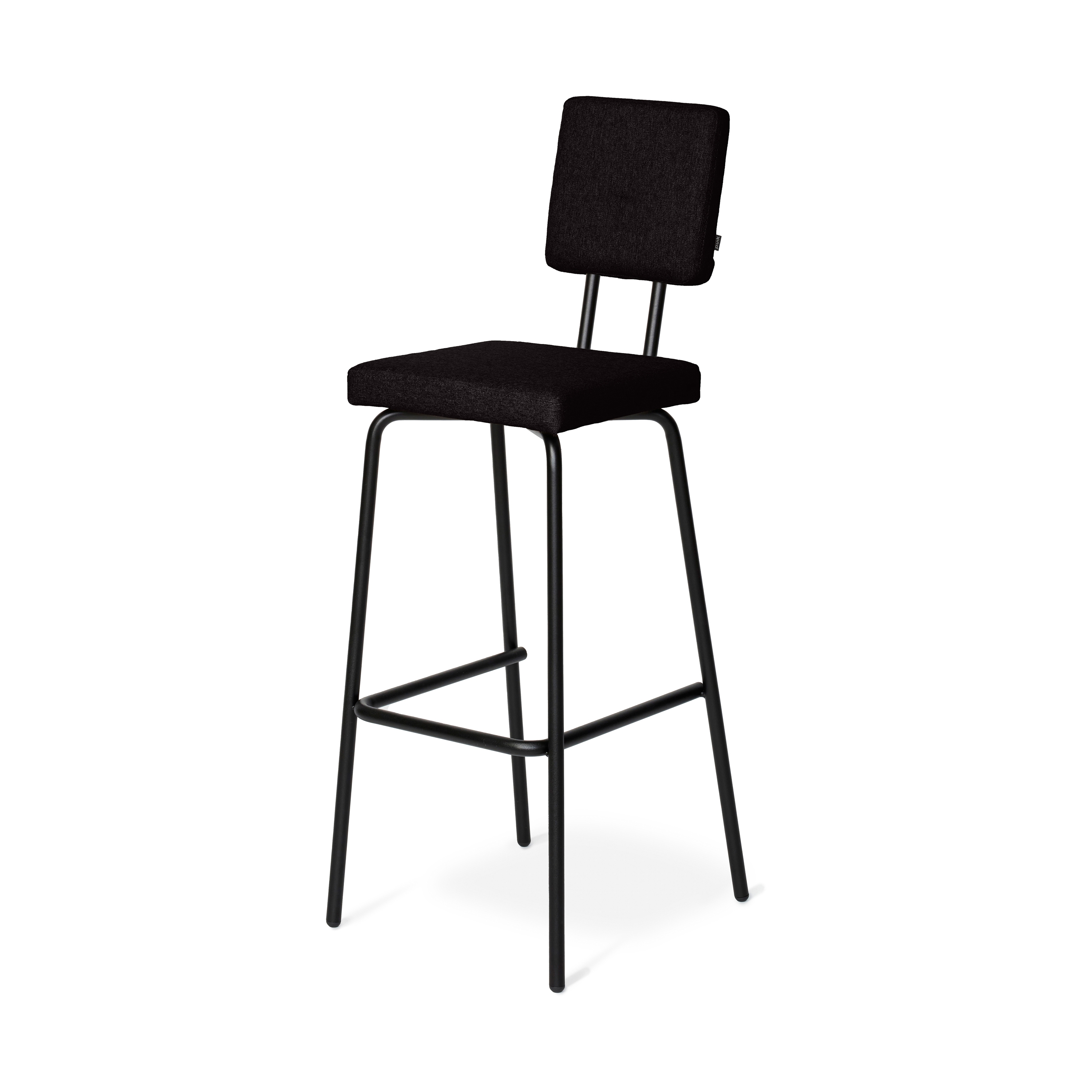 Option Bar Black, 65cm, Square seat, square backrest