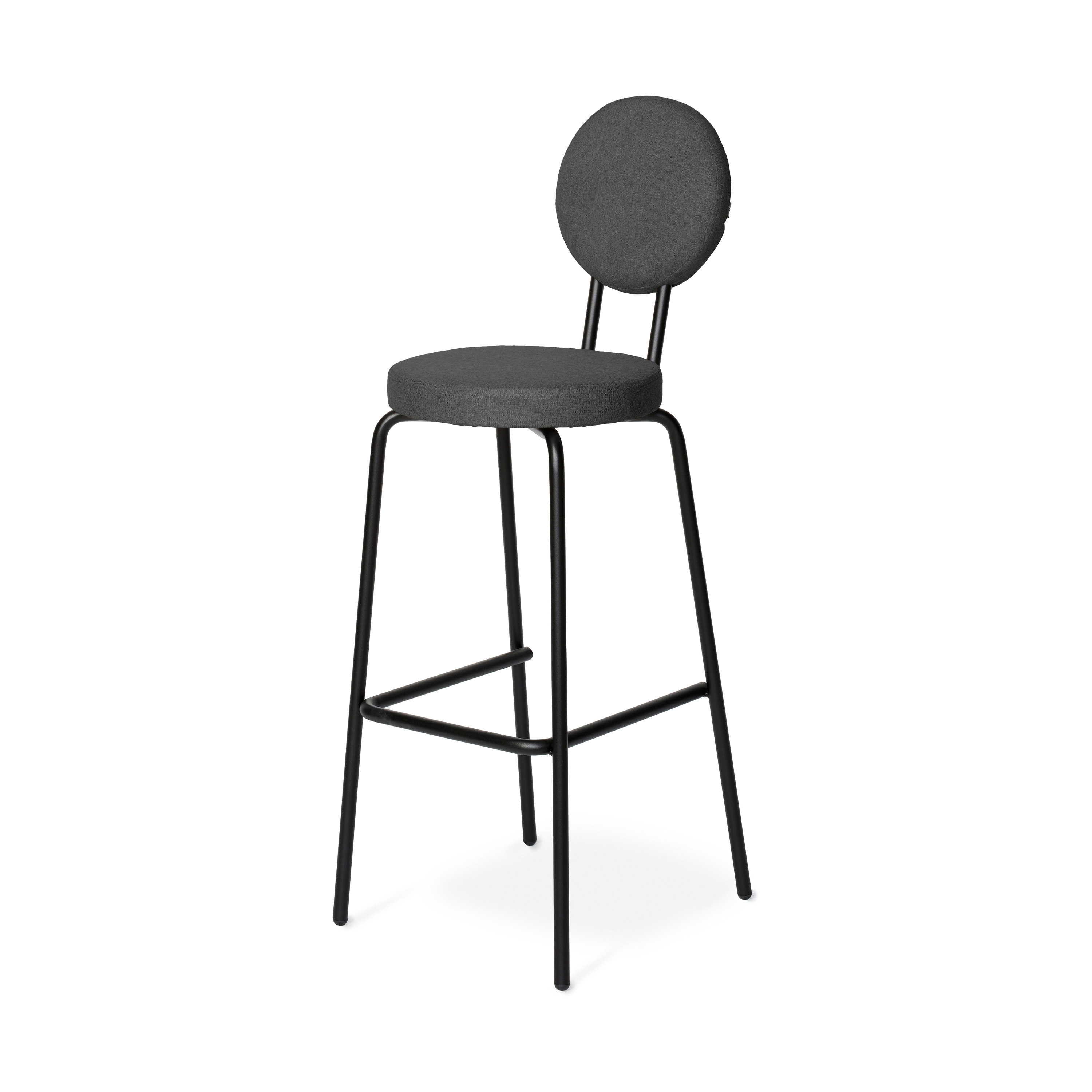 Option Bar Darkgrey, 65cm, Round seat, round backrest