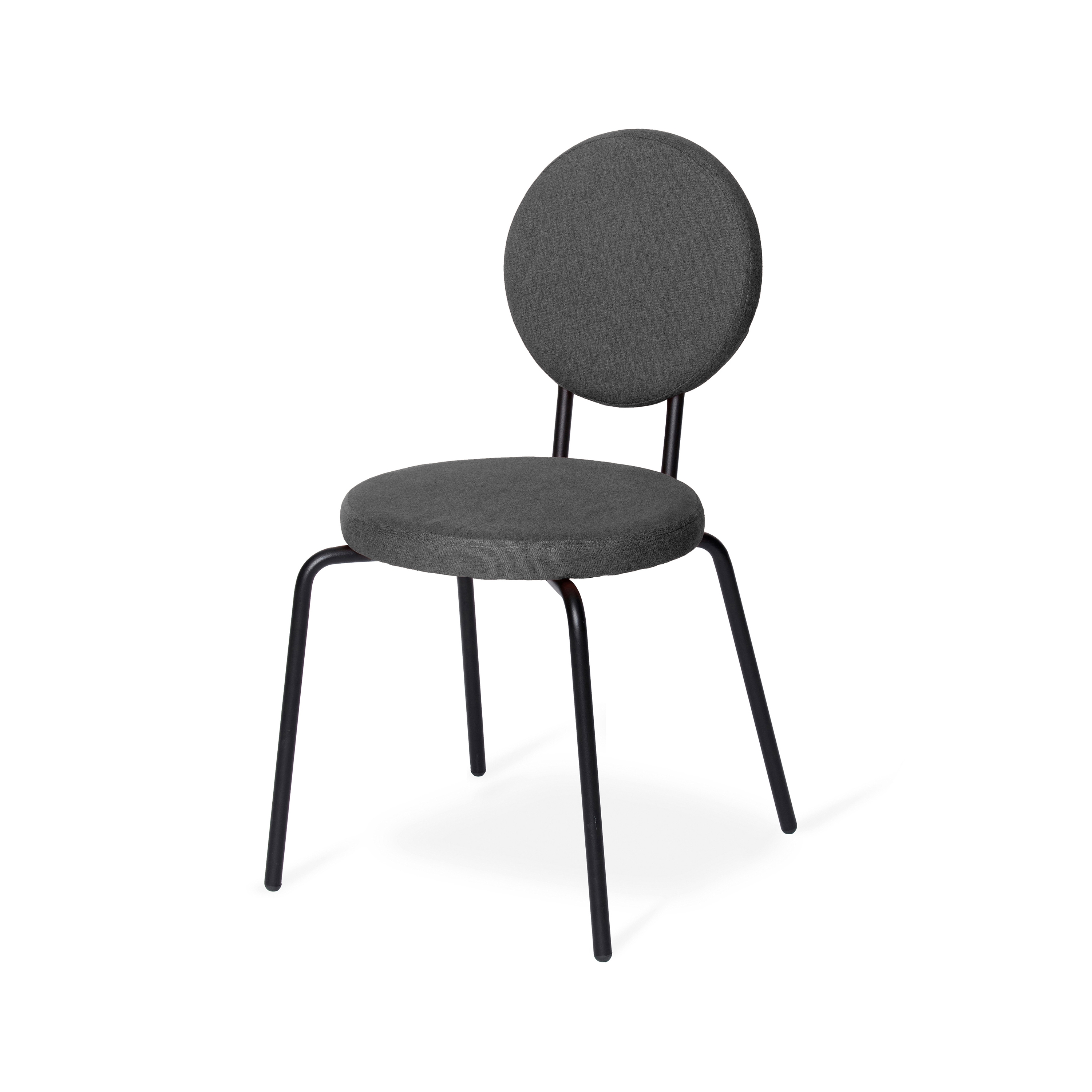 Option Chair Darkgrey, Round seat, round backrest