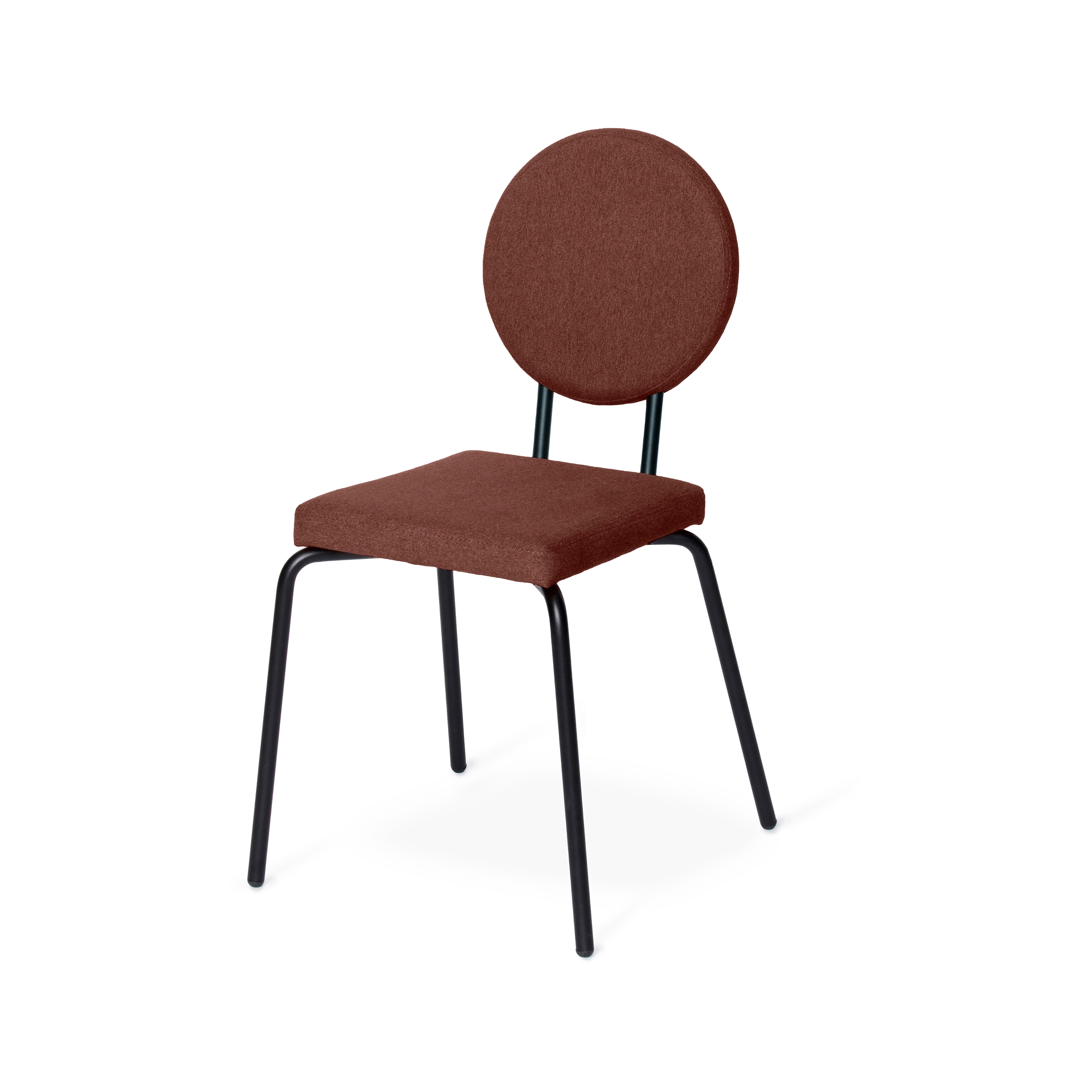 Option Chair Terracotta, Square seat, round backrest