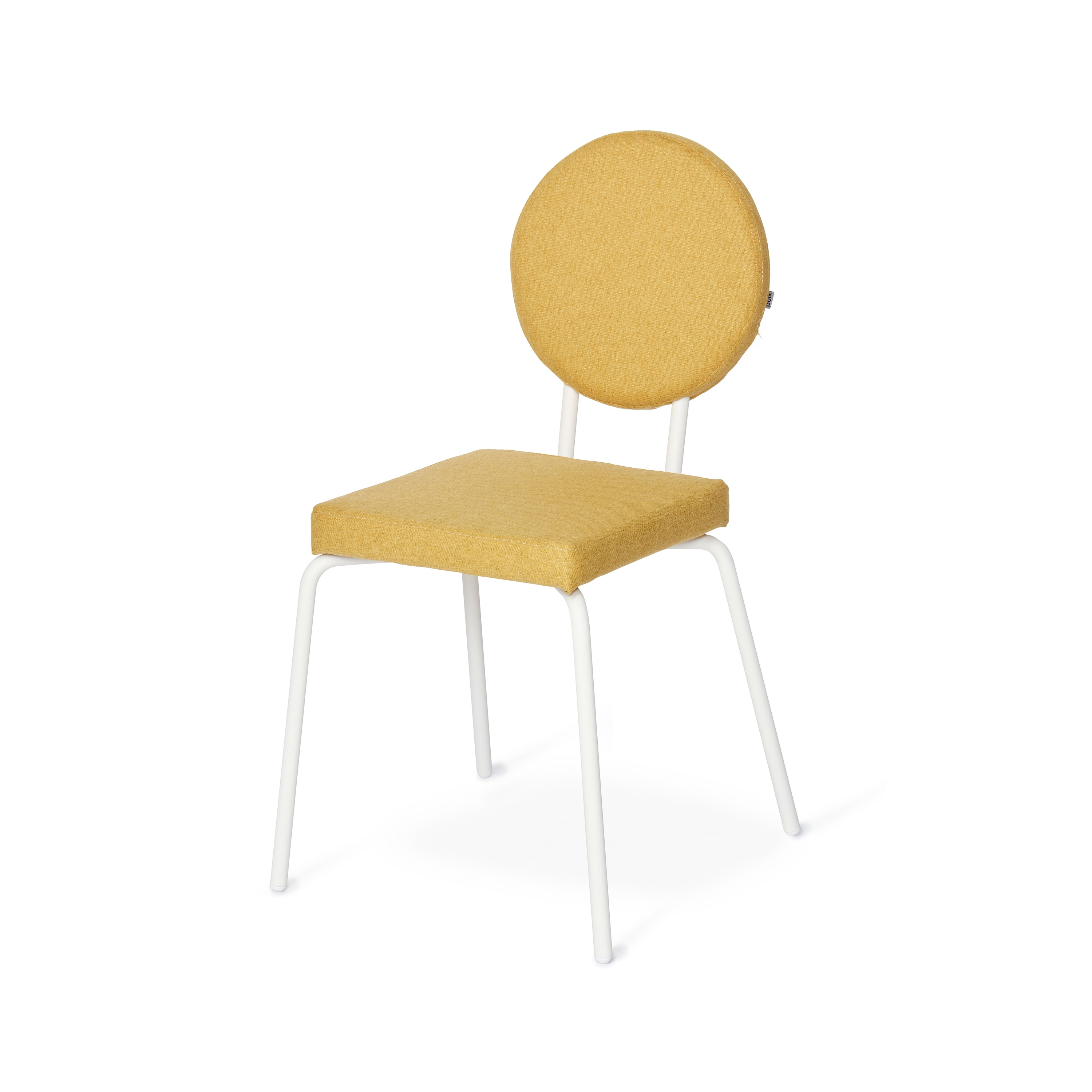 Option Chair Yellow, Square seat, round backrest