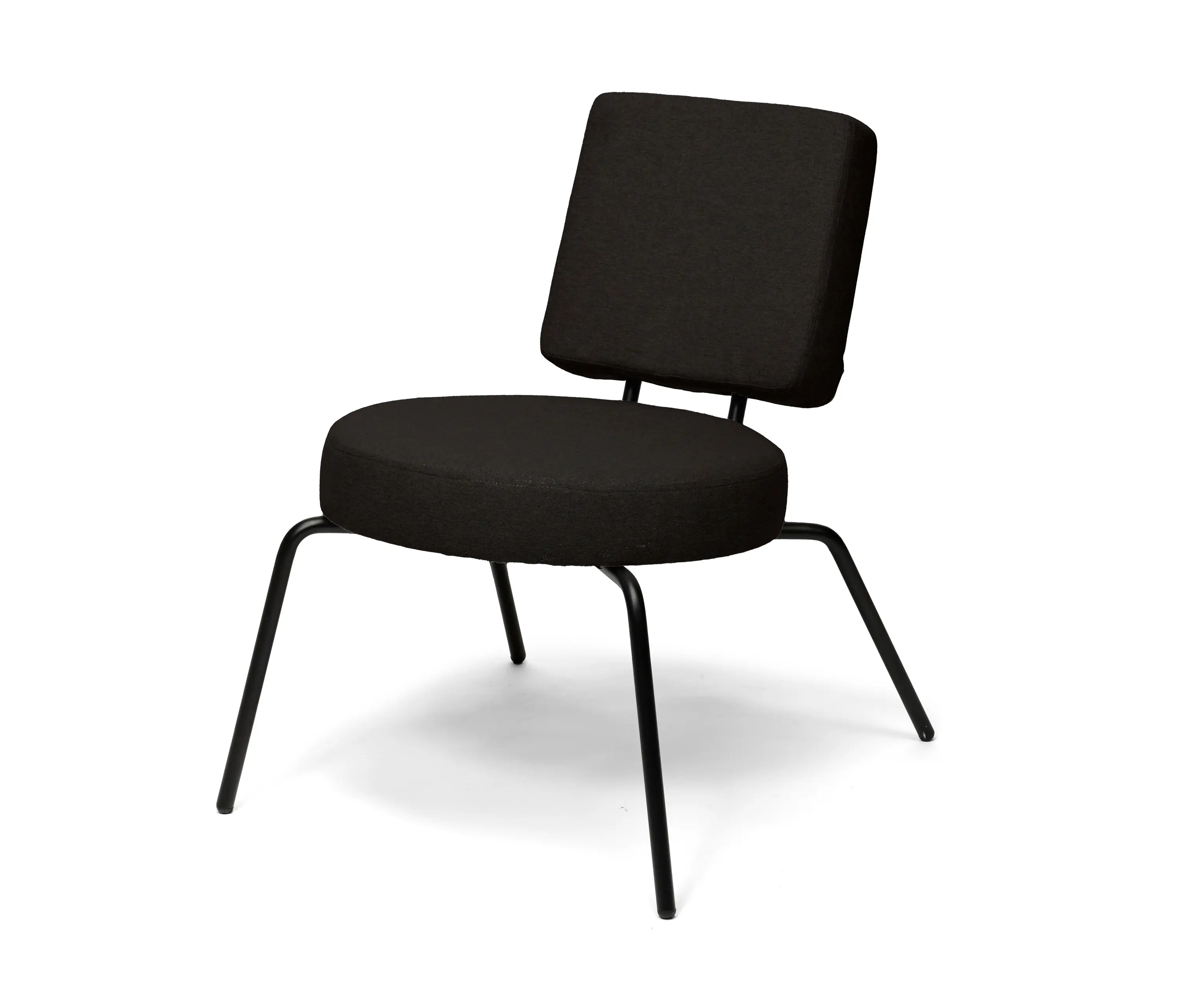 PUIK - Option Lounge Black, Round seat, square backrest