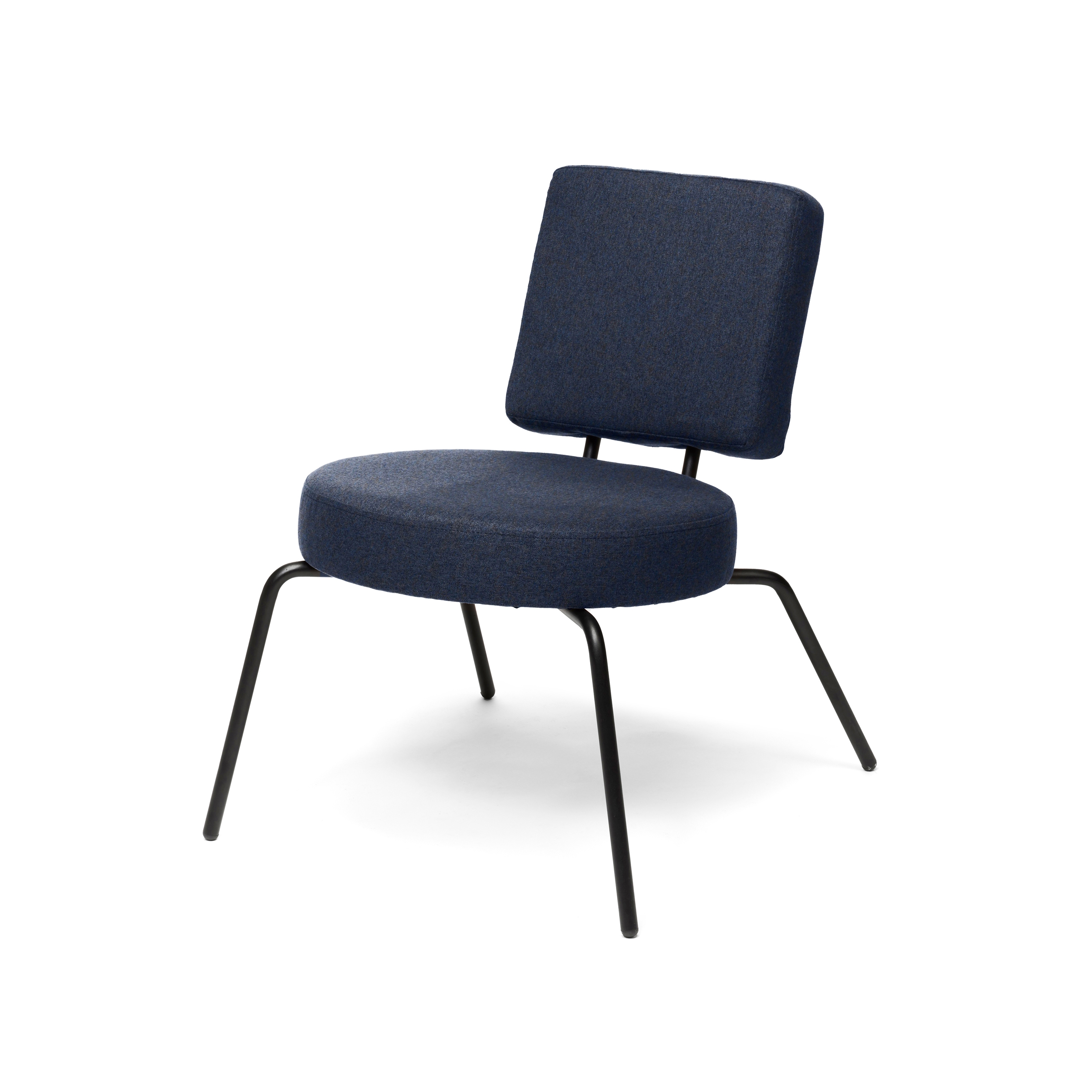 Option Lounge Darkblue, Round seat, square backrest