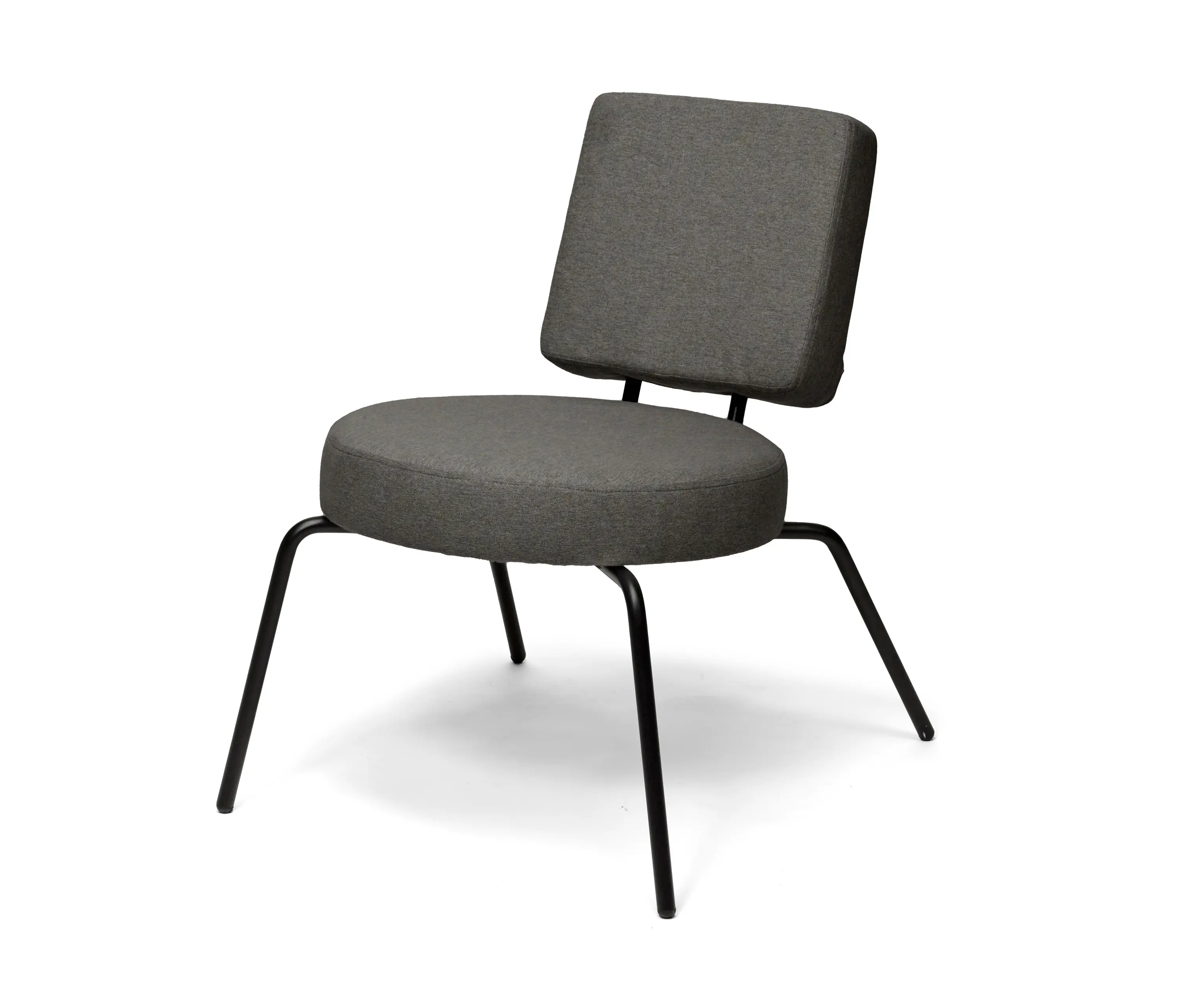 PUIK - Option Lounge Darkgrey, Round seat, square backrest
