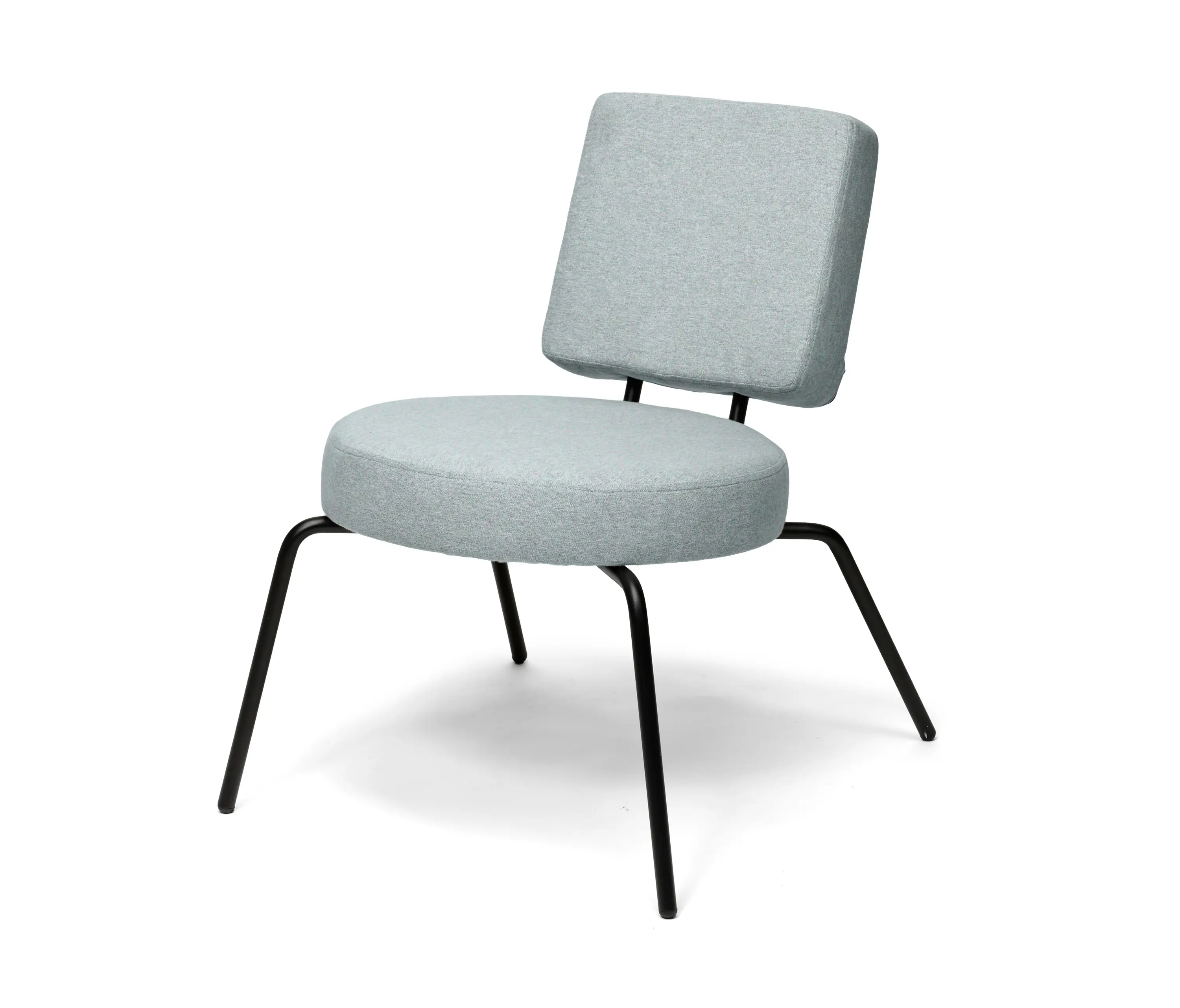 PUIK - Option Lounge Lightblue, Round seat, square backrest