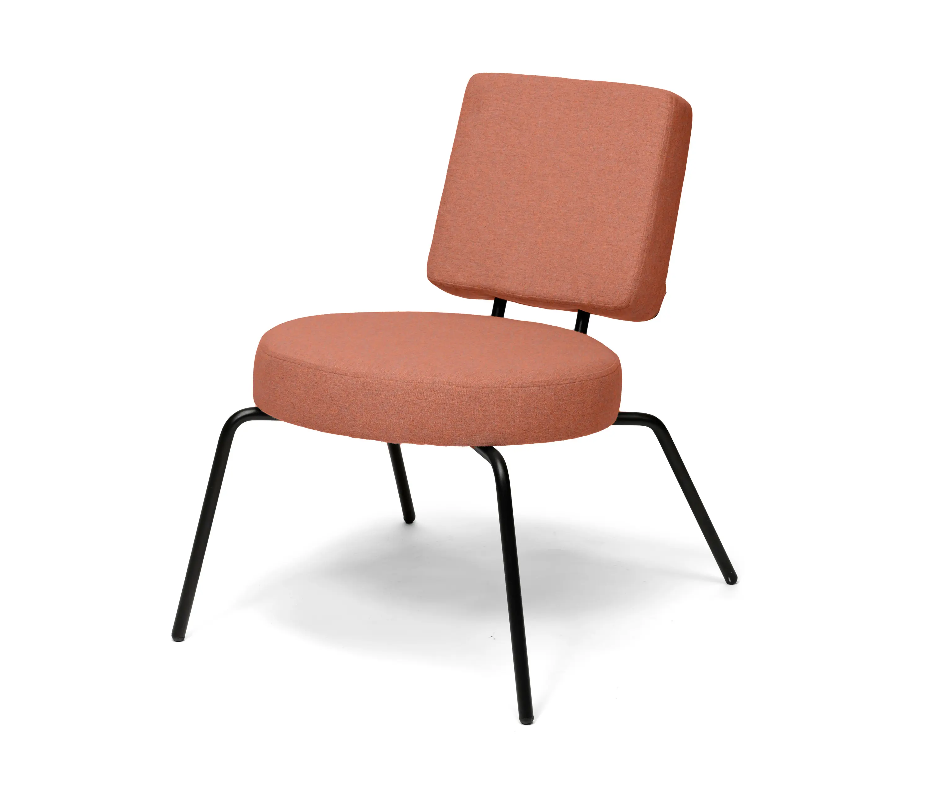 PUIK - Option Lounge Pink, Round seat, square backrest