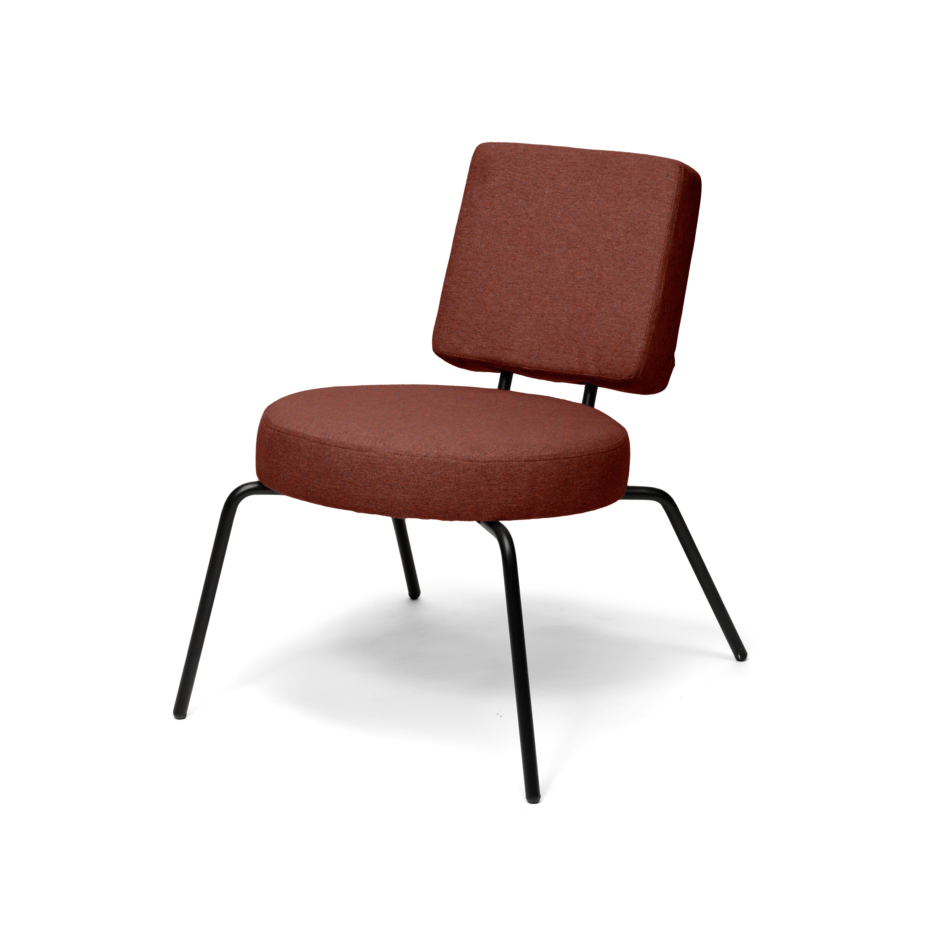 Option Lounge Terracotta, Round seat, square backrest