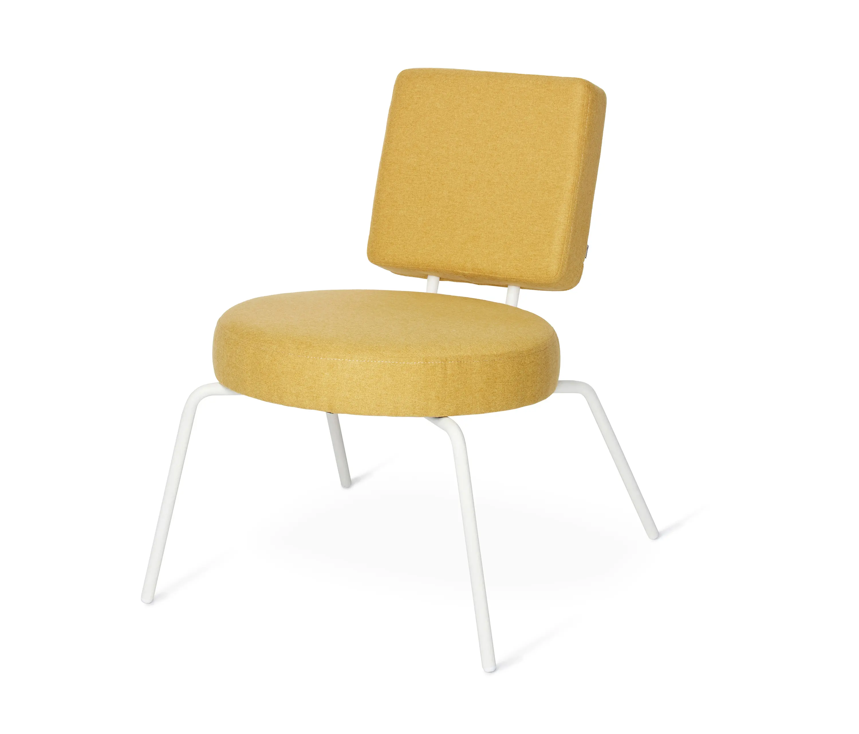 PUIK - Option Lounge Yellow, Round seat, square backrest