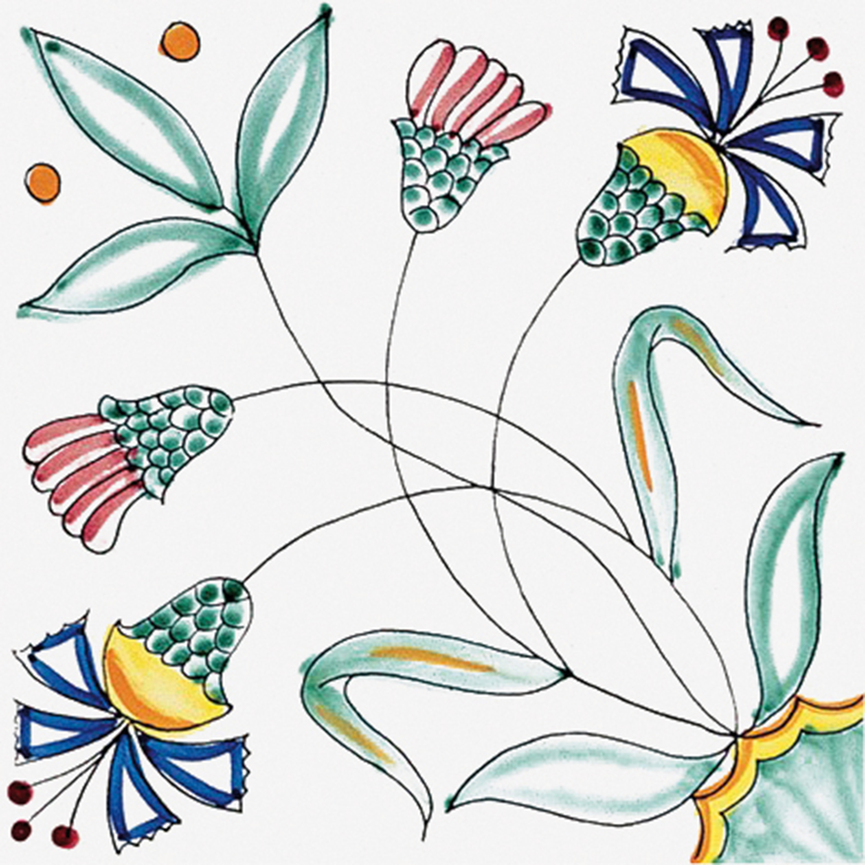 Afficher le produit Classico Vietri Fiore Stilizzato du fabricant Ceramica Francesco De Maio