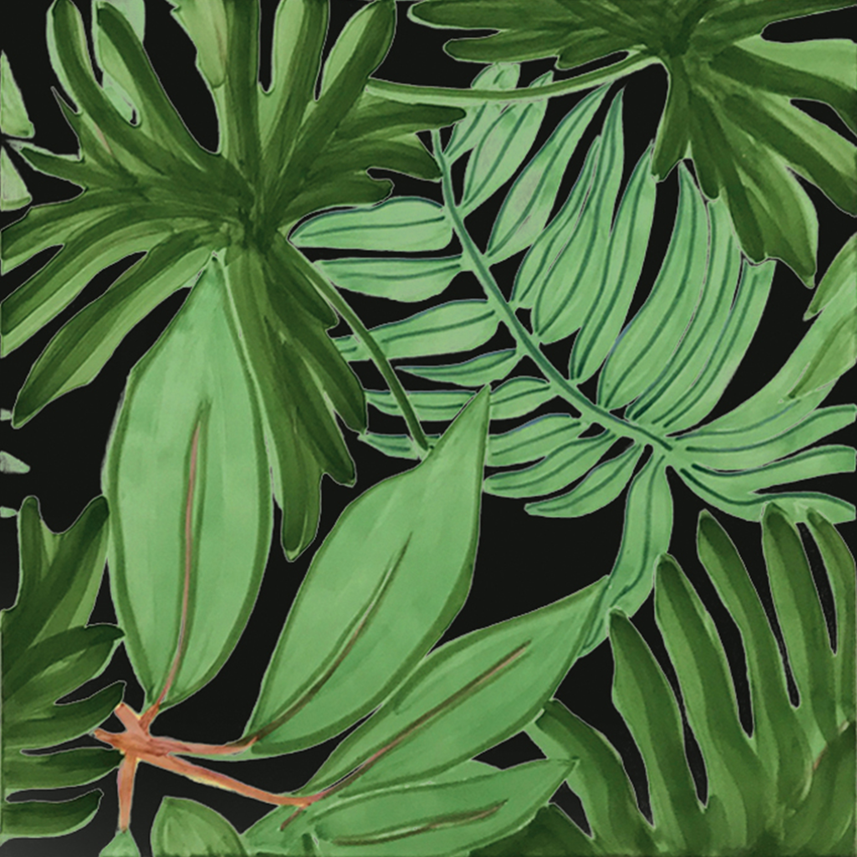 Verde Verticale Tropical Nero