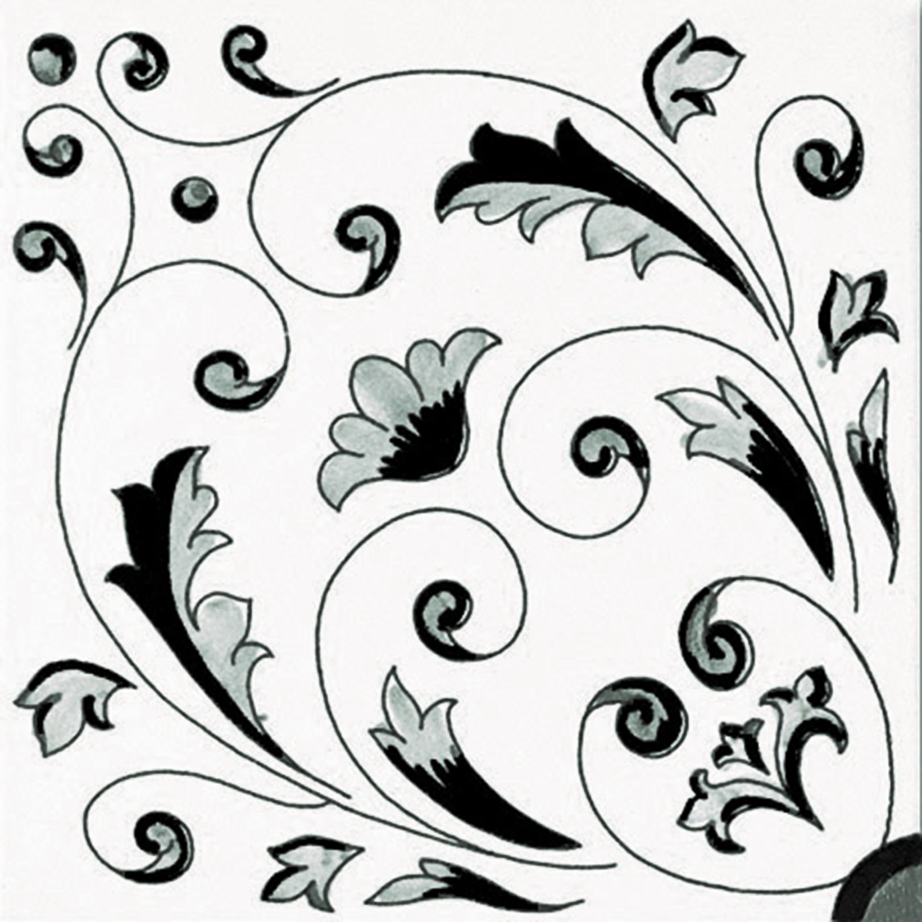 Mostra il prodotto Fiori Scuri Crestarella Nero del produttore Ceramica Francesco De Maio