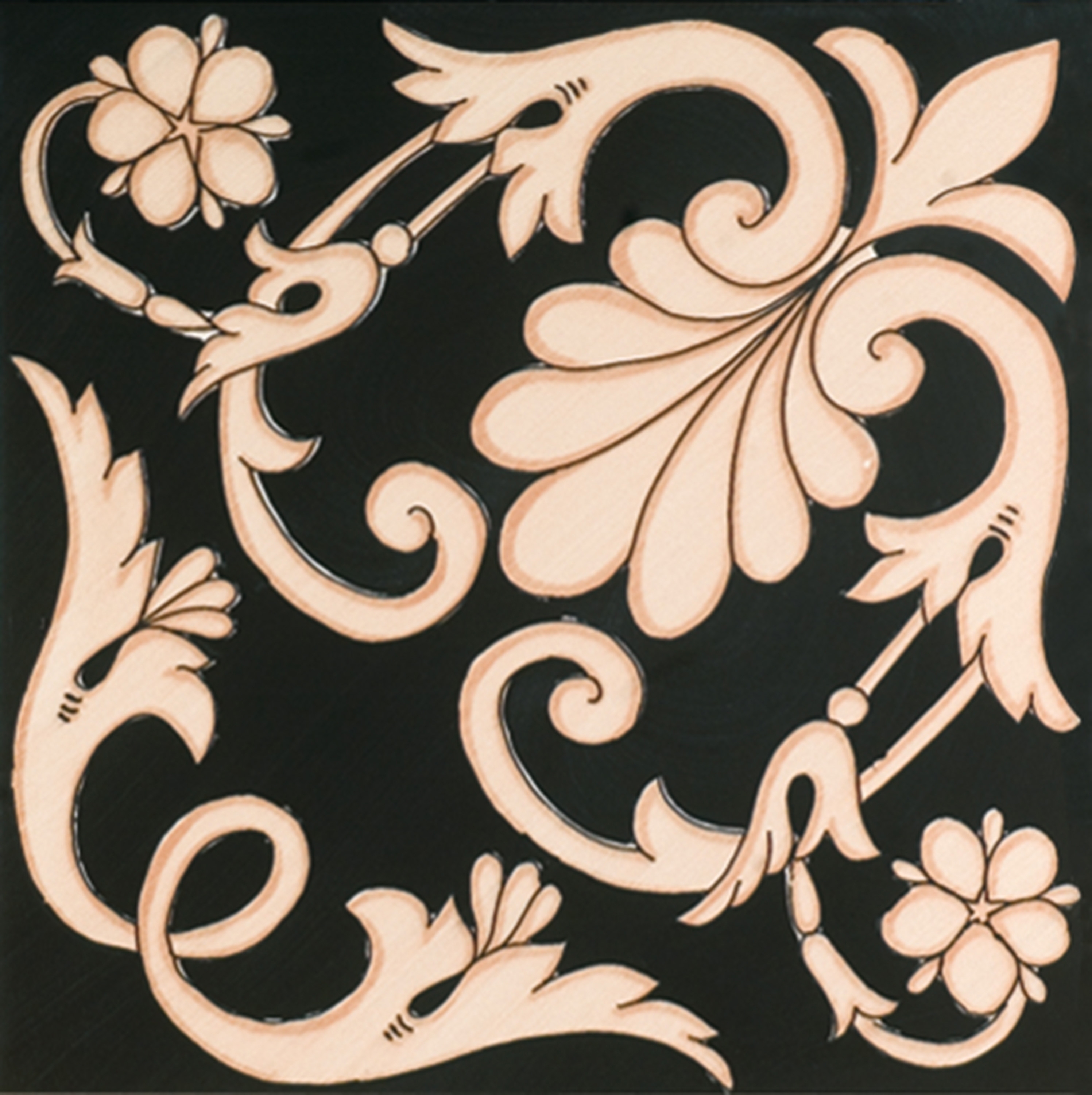 Produkt Fiori Scuri Ieranto Nero des Herstellers Ceramica Francesco De Maio anzeigen