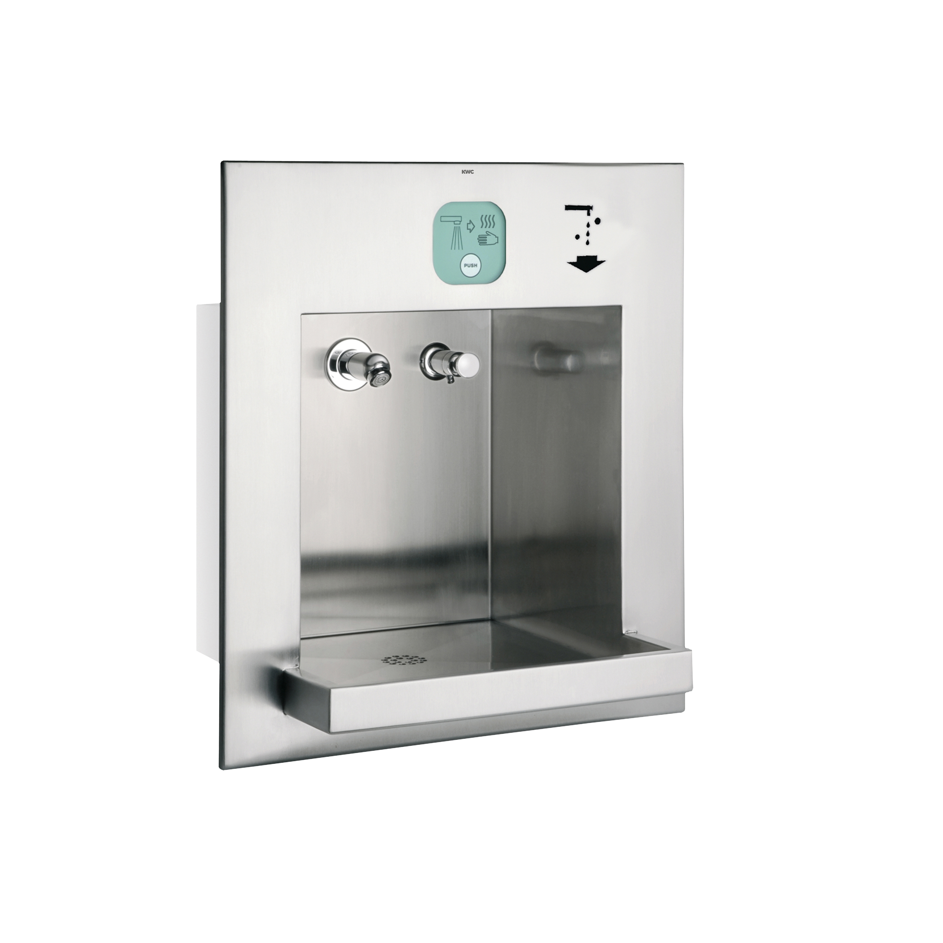 ALL-IN-ONE washbasin unit for water, soap, air