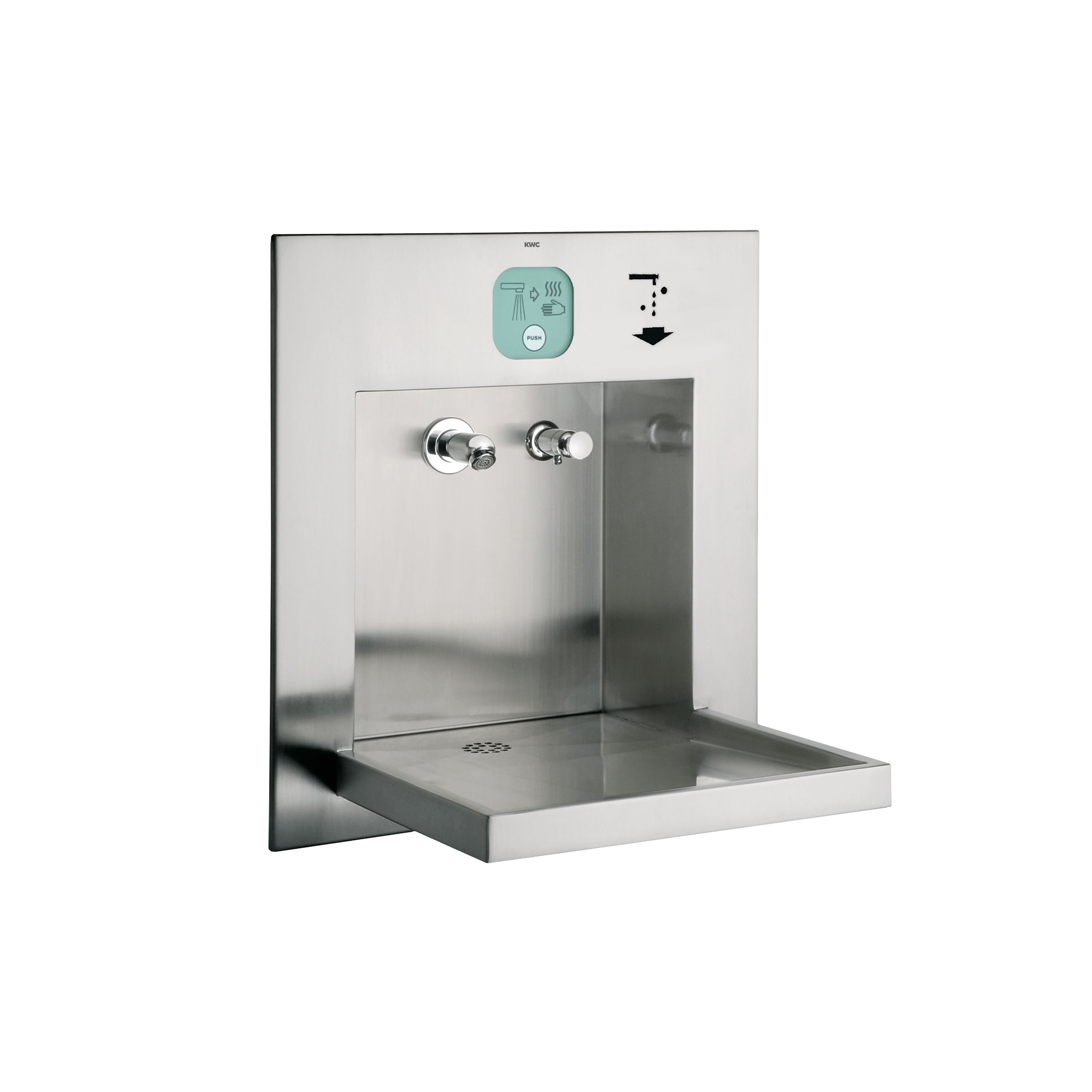 Display product ALL-IN-ONE washbasin unit, barrier-free, for water, soap, air from manufacturer KWC Professional