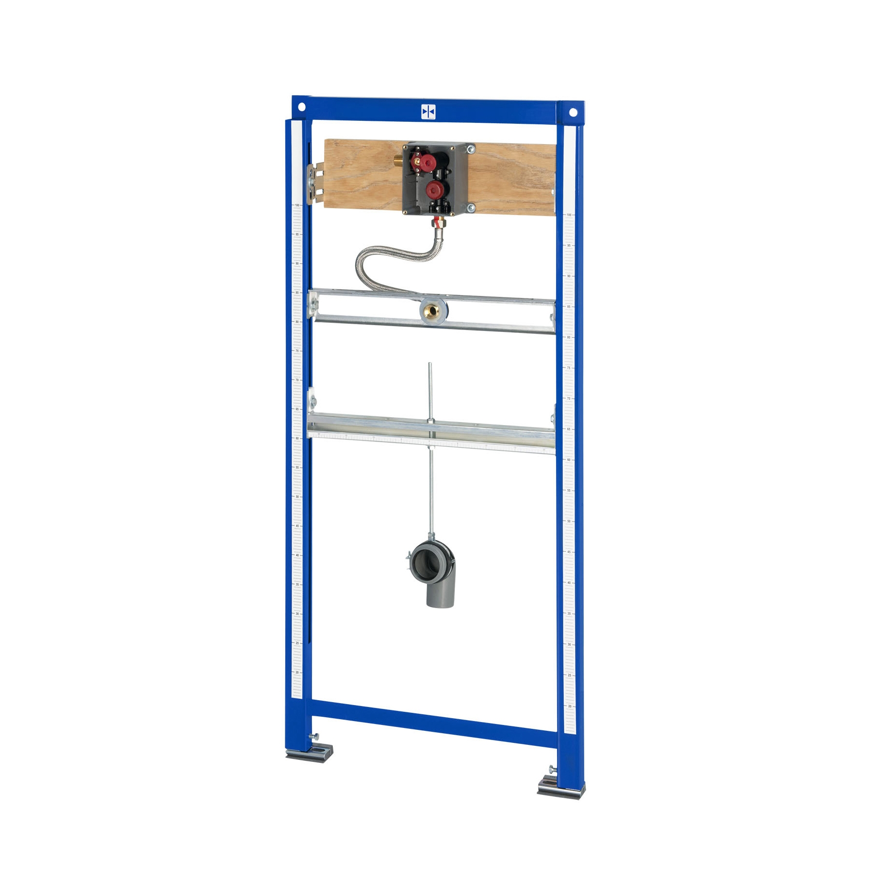 Display product AQUAFIX installation frame with flush valve for in-wall installation for ceramic urinals from manufacturer KWC Professional
