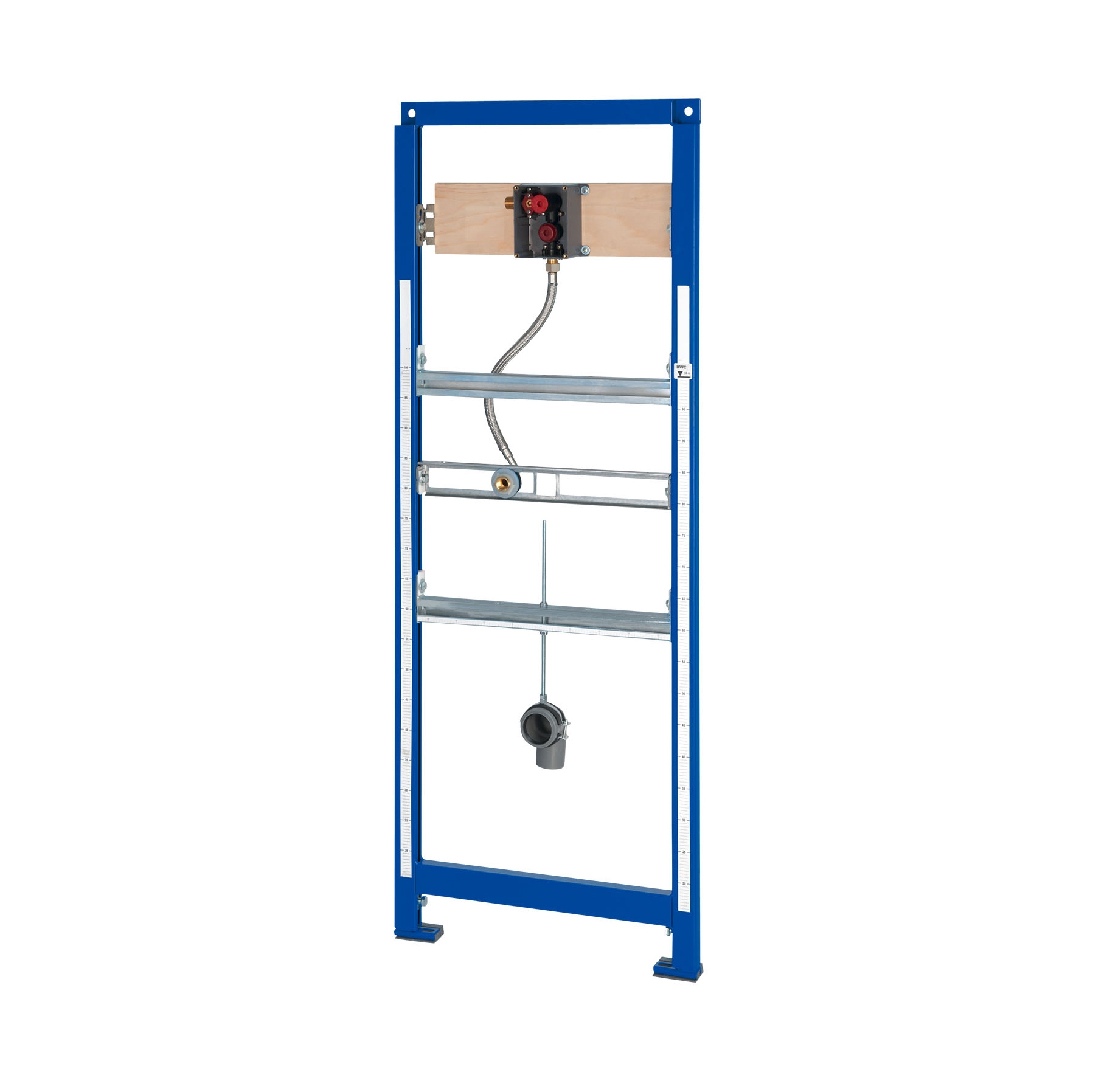 Display product AQUAFIX installation frame with flush valve for in-wall installation for stainless steel urinals from manufacturer KWC Professional