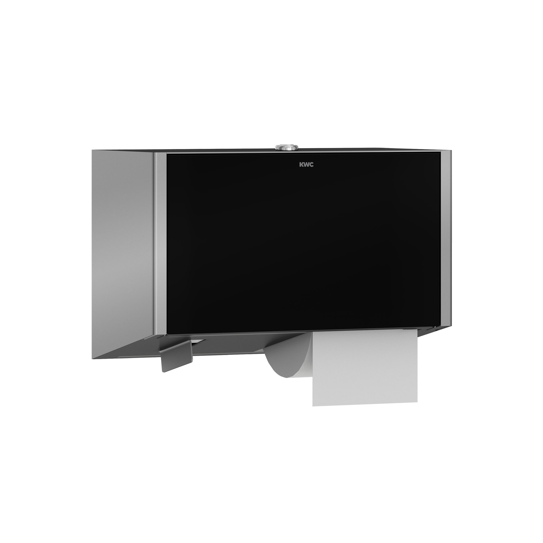 Display product EXOS. Double toilet roll holder from manufacturer KWC Professional