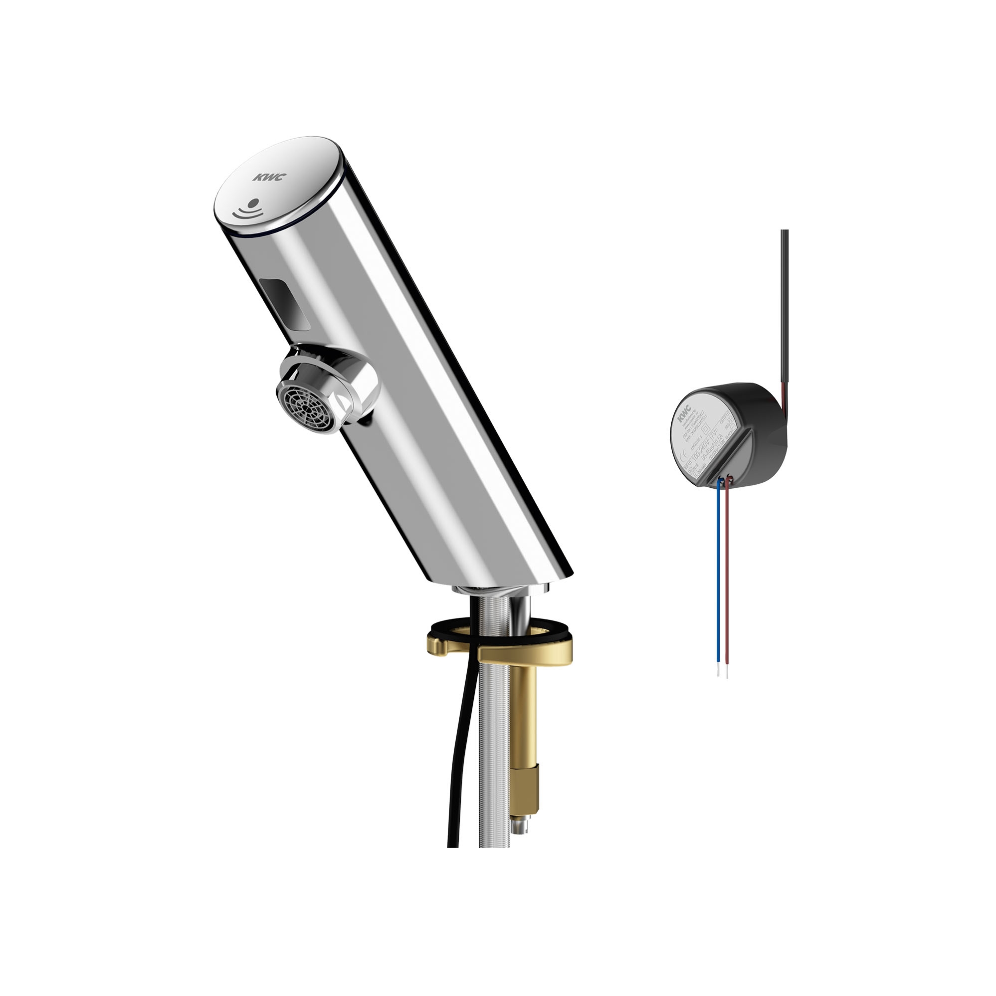 Display product F3E electronic pillar tap with in-wall power supply from manufacturer KWC Professional