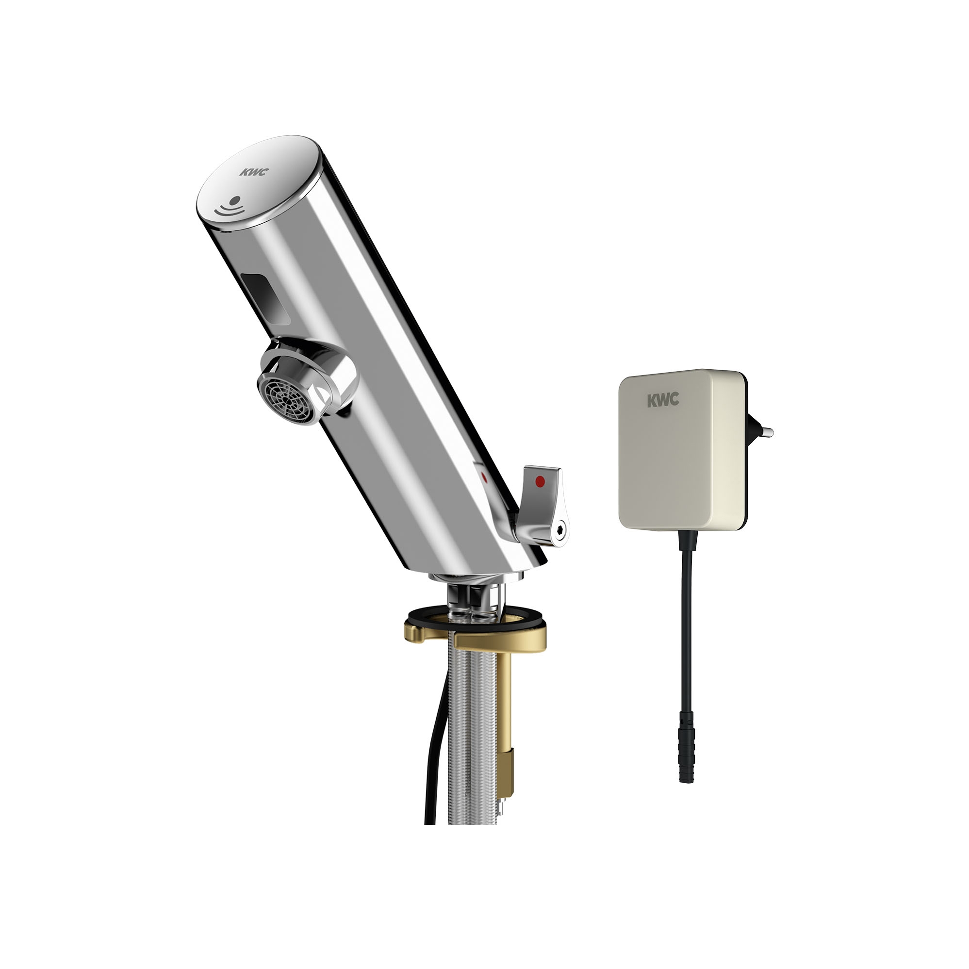 Display product F3E-Mix electronic pillar mixer with plug-in power supply unit from manufacturer KWC Professional