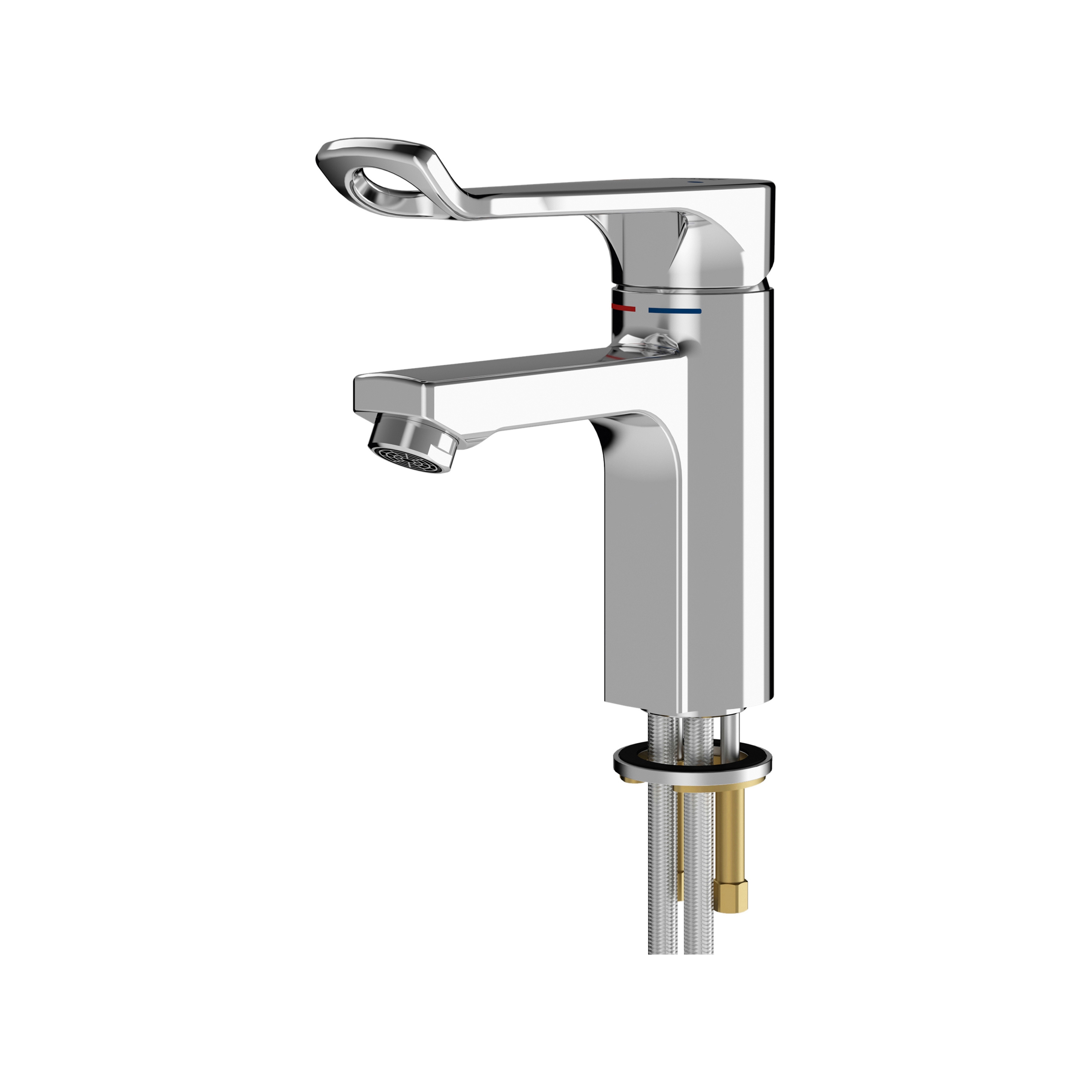 Display product F5L-Mix single-lever pillar mixer for accessible washing facilities from manufacturer KWC Professional