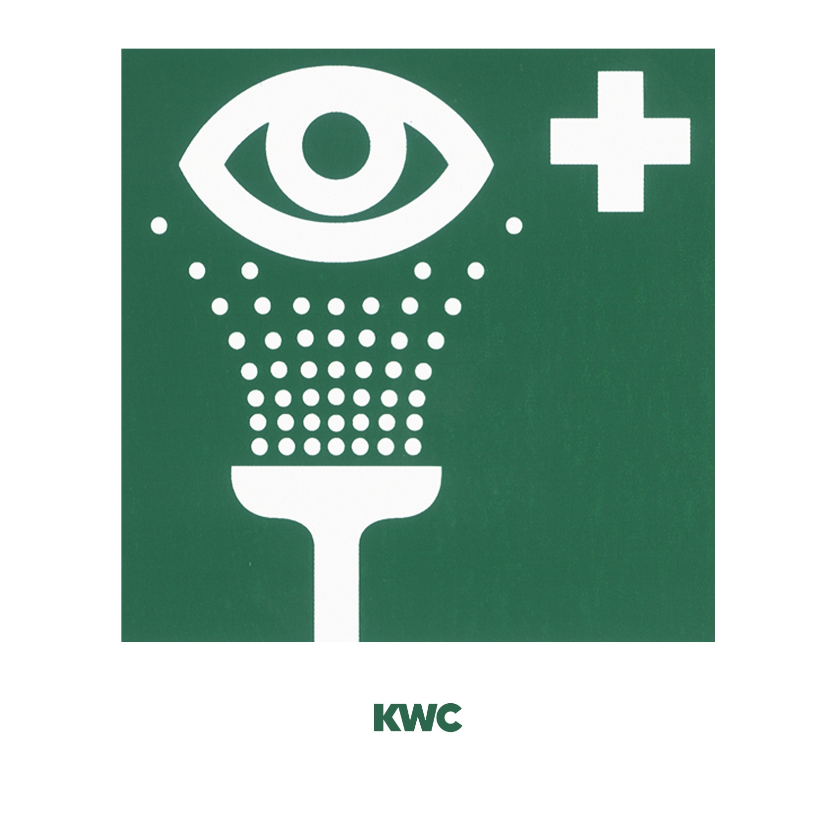 Produkt EMERGENCY SHOWERS Sicherheitszeichen Augenspüleinrichtung des Herstellers KWC Professional anzeigen