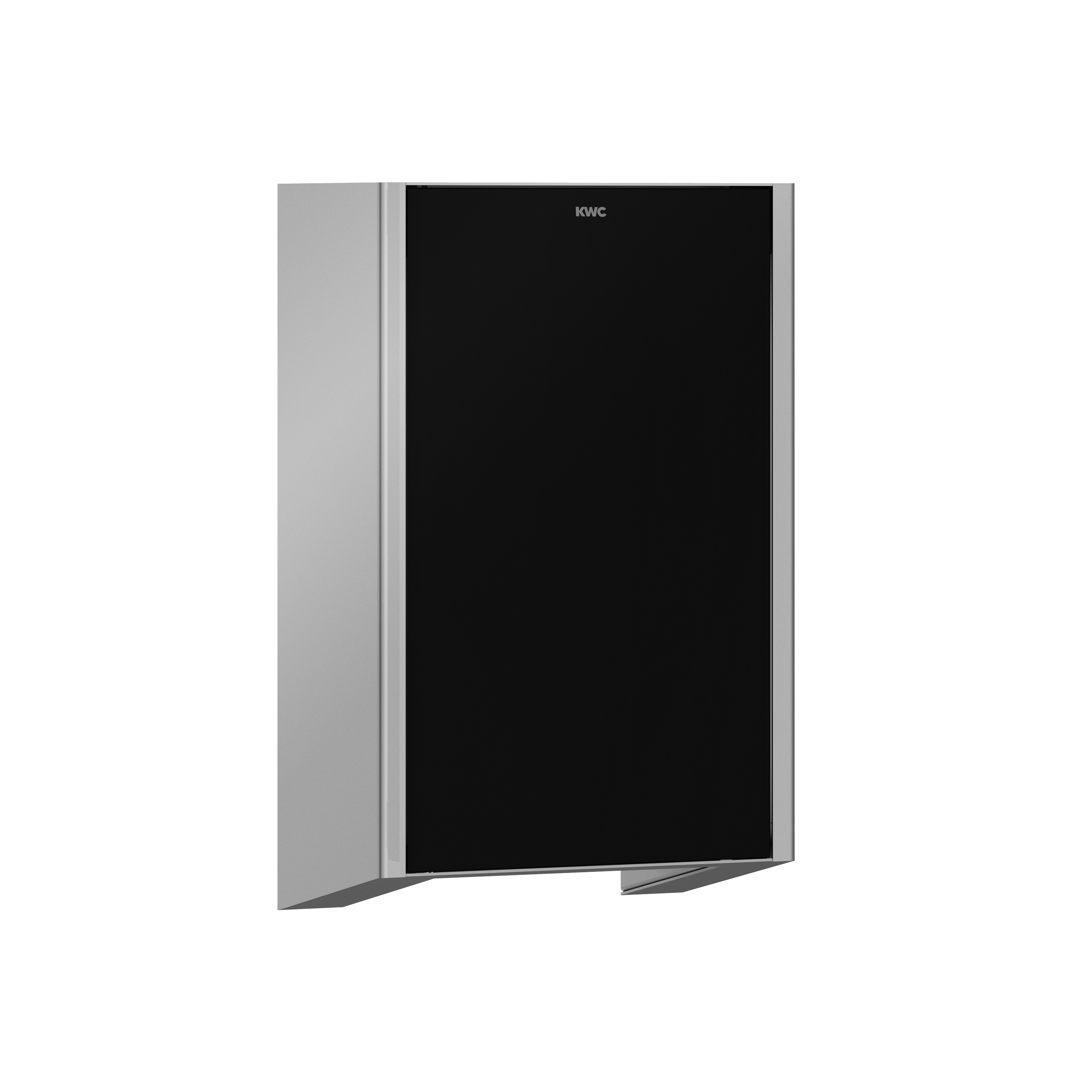 Display product EXOS. front cover with black safety glass panel from manufacturer KWC Professional