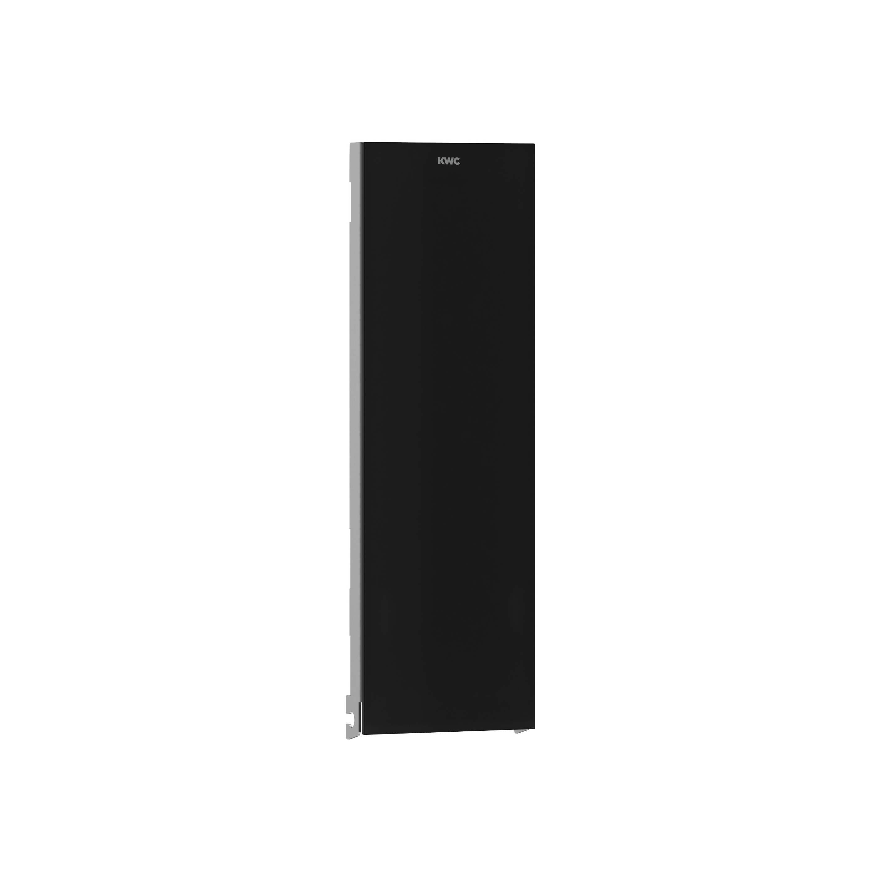 EXOS. front with black safety glass panel for soap dispenser for wall mounting