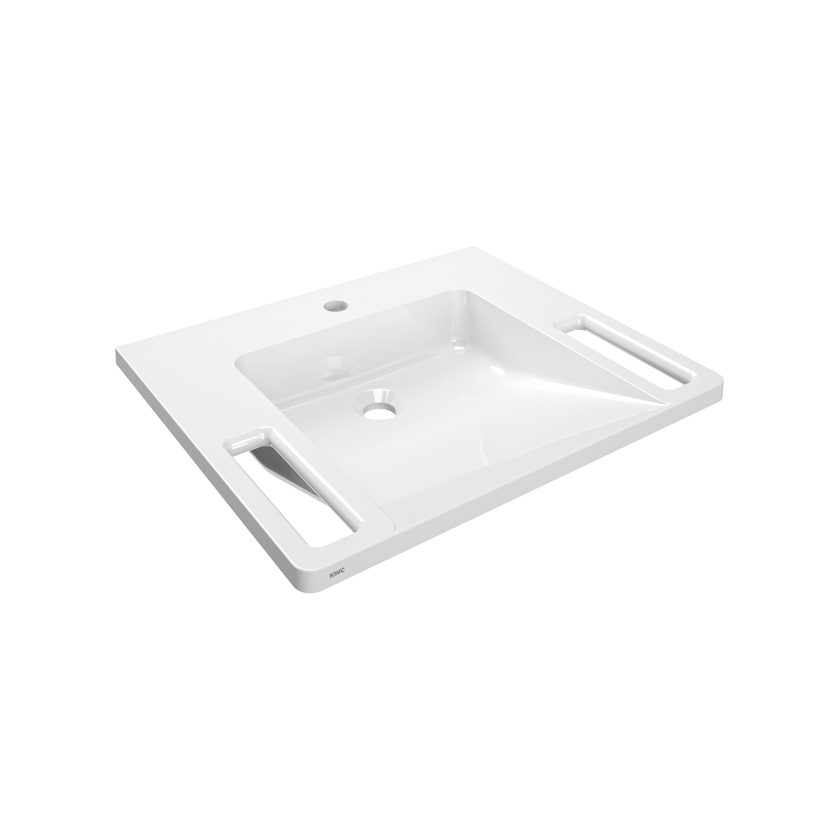 Display product EXOS. single washbasin, barrier-free from manufacturer KWC Professional