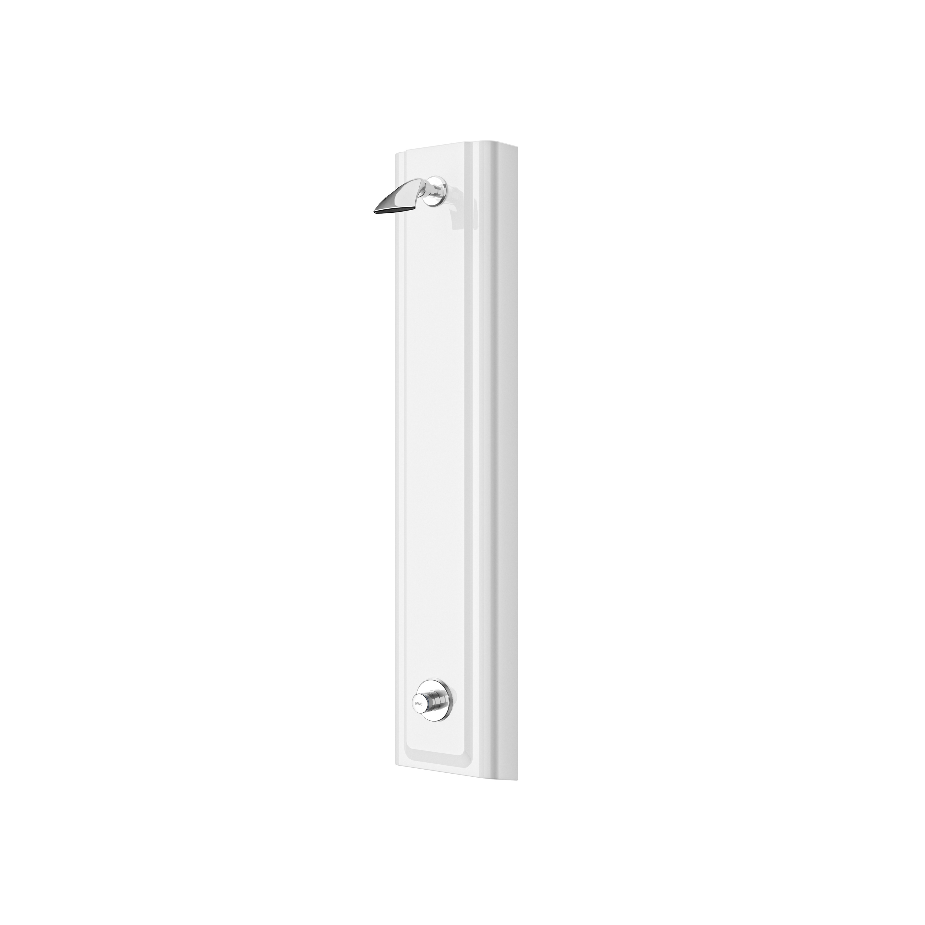 Display product F3S shower panel made of MIRANIT with waterfall shower from manufacturer KWC Professional