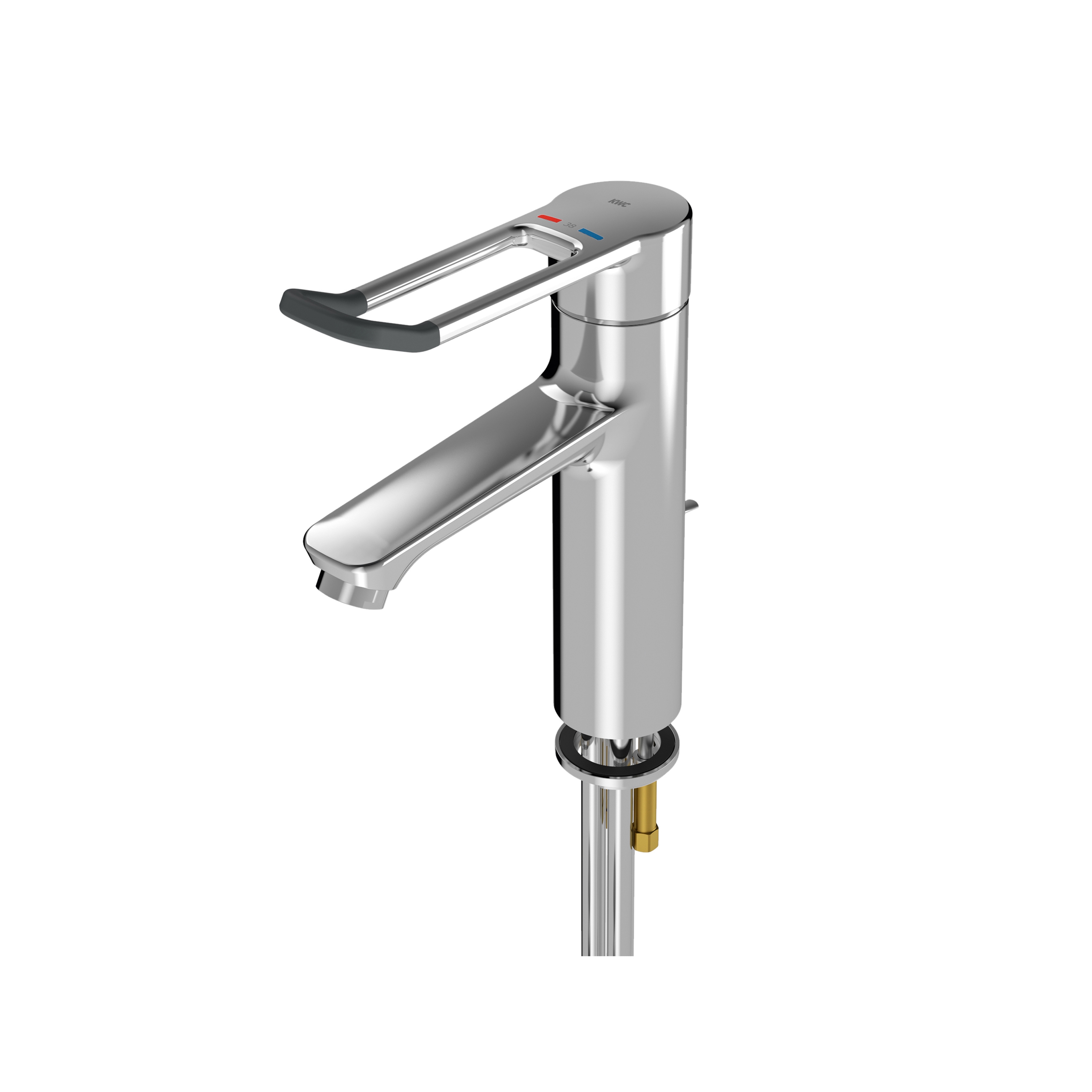 F4LT-Med Mitigeur thermostatique monolevier sur plage avec tirette