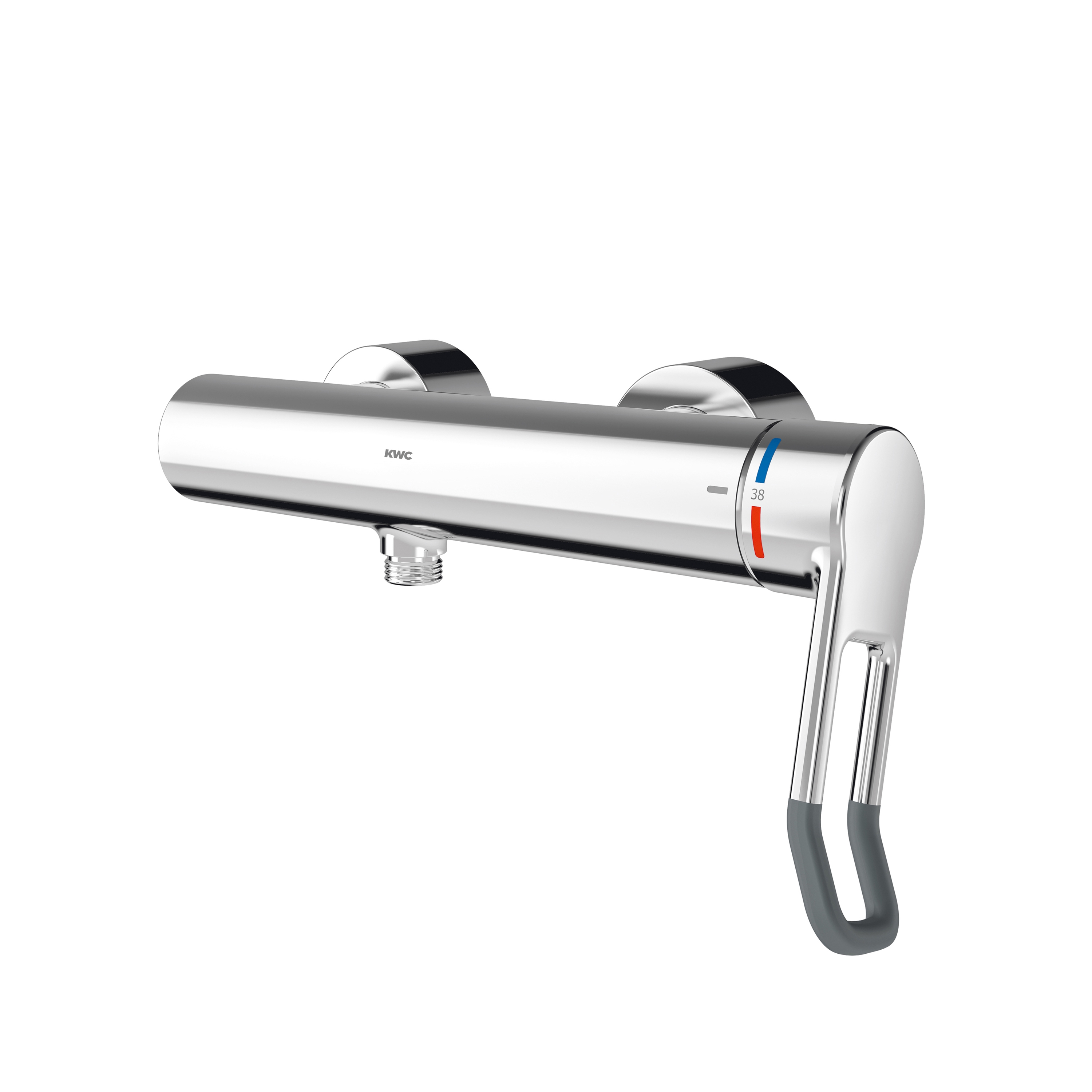 Display product F4LT-Med thermostatic single-lever wall-mounted mixer with hand shower connection from manufacturer KWC Professional