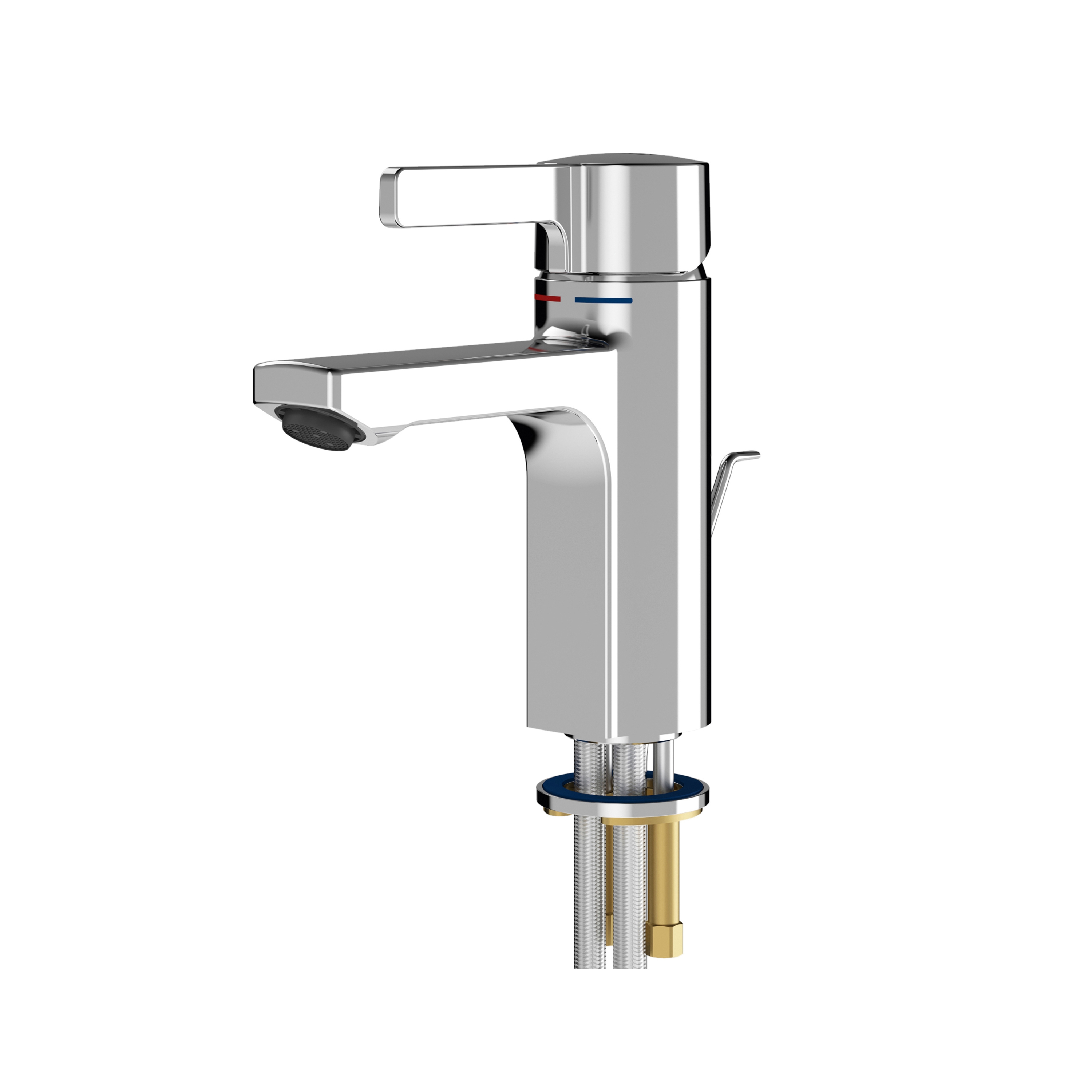 Display product F5L-Mix single-lever pillar mixer with pop-up waste from manufacturer KWC Professional