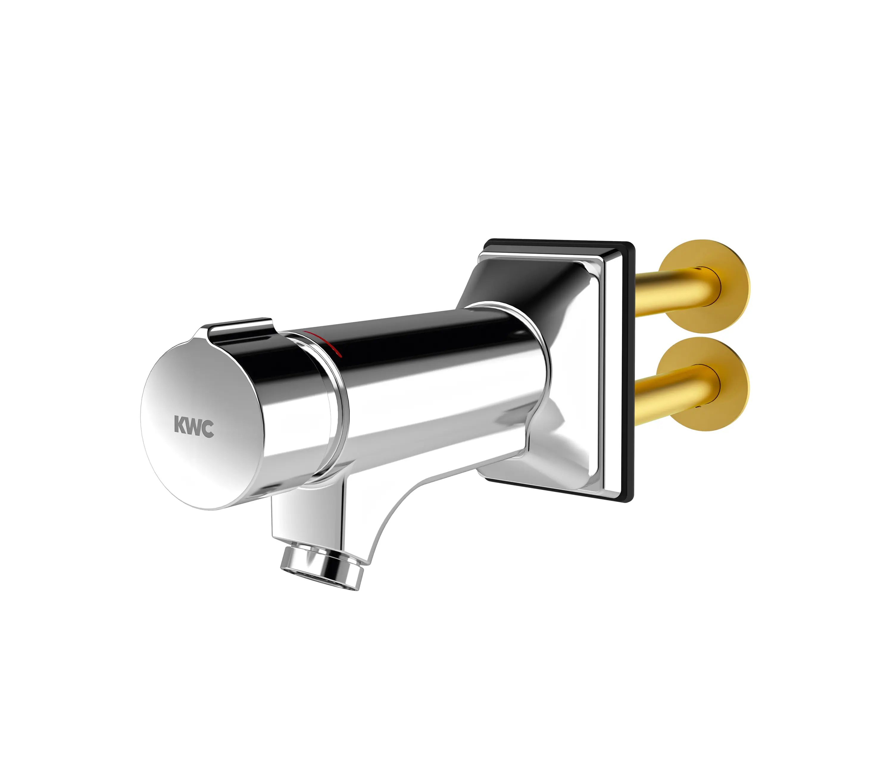 KWC Professional - F5S-Mix self-closing wall-mounted mixer for rear panel mounting