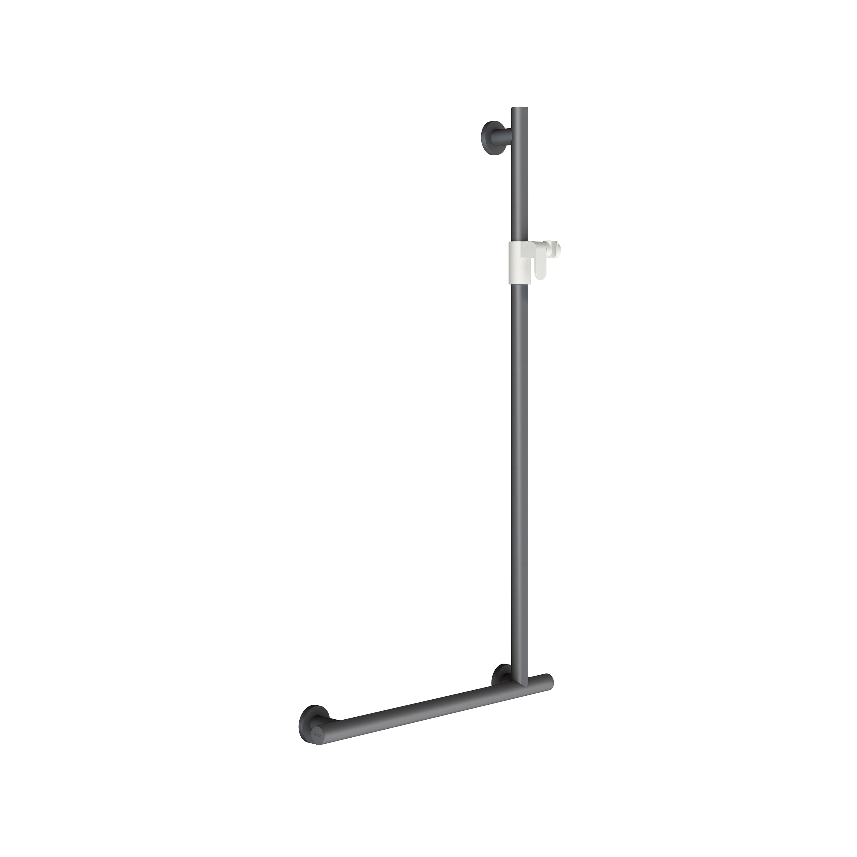MEDCARE 90° angled grab rail with hand shower holder