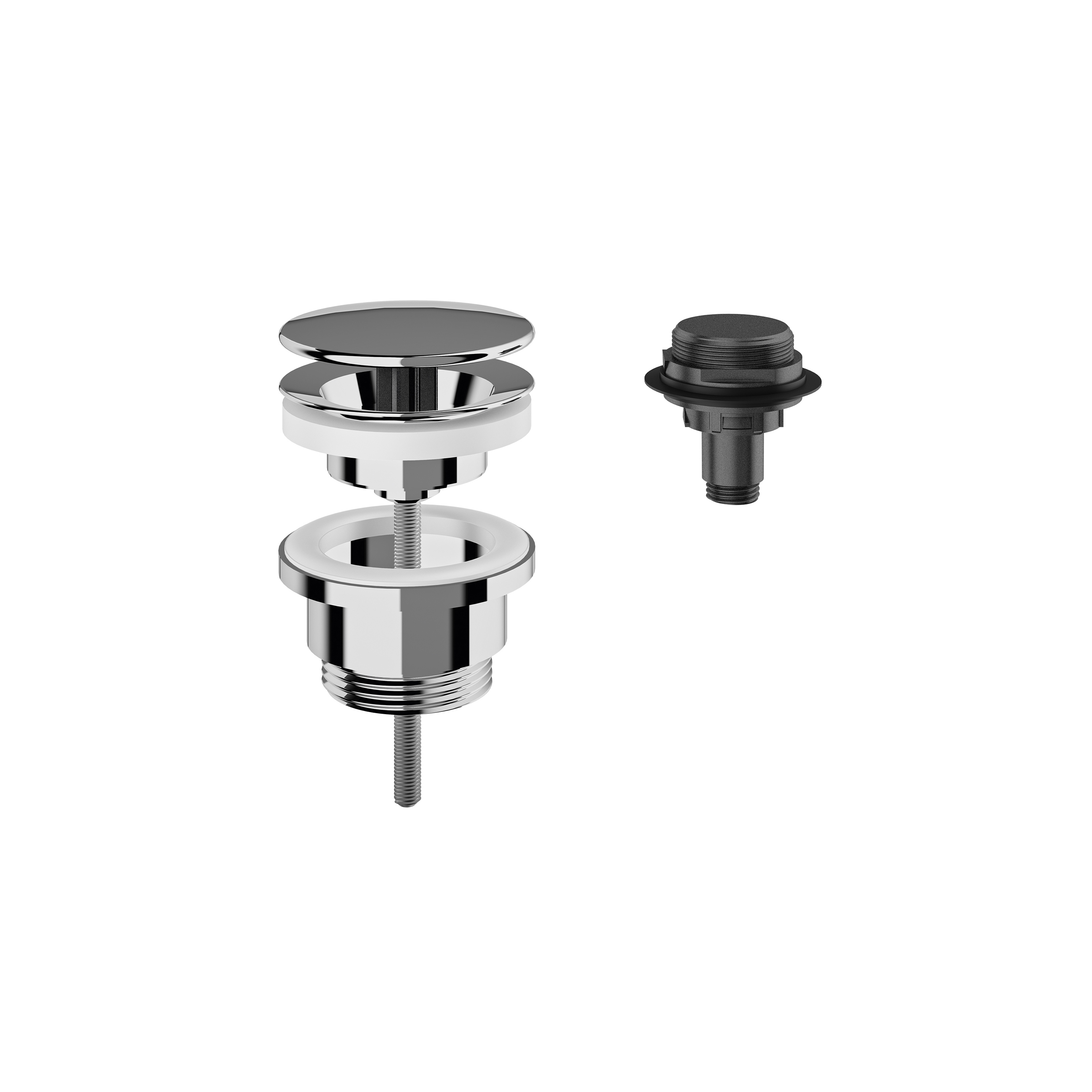 Display product RONDA Dome waste valve, chrome-plated from manufacturer KWC Professional