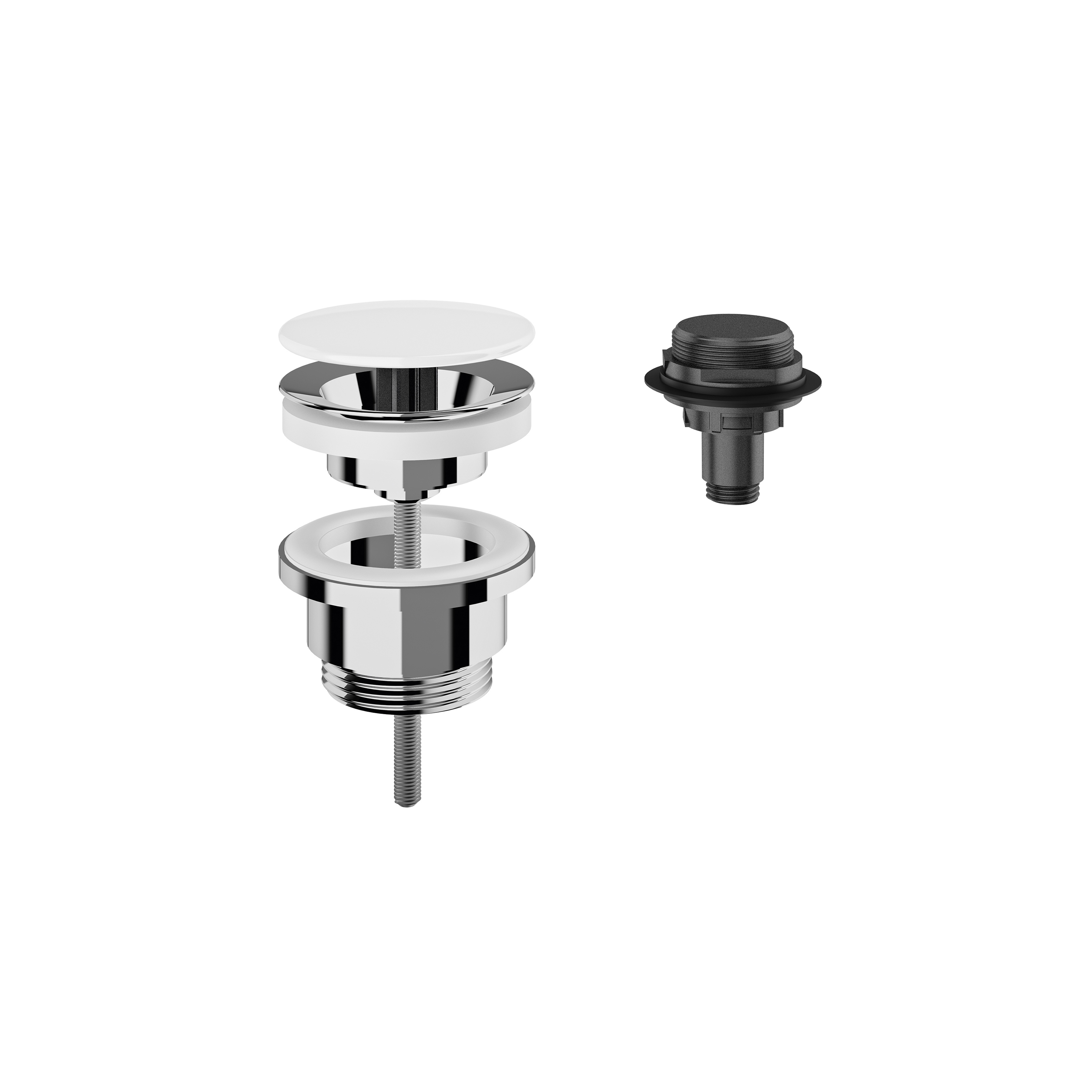 RONDA Dome waste valve, white