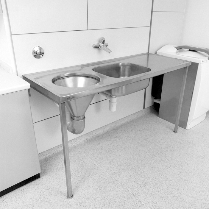 Display product TUBS-BASINS DUHS hospital disposal unit from manufacturer KWC Professional