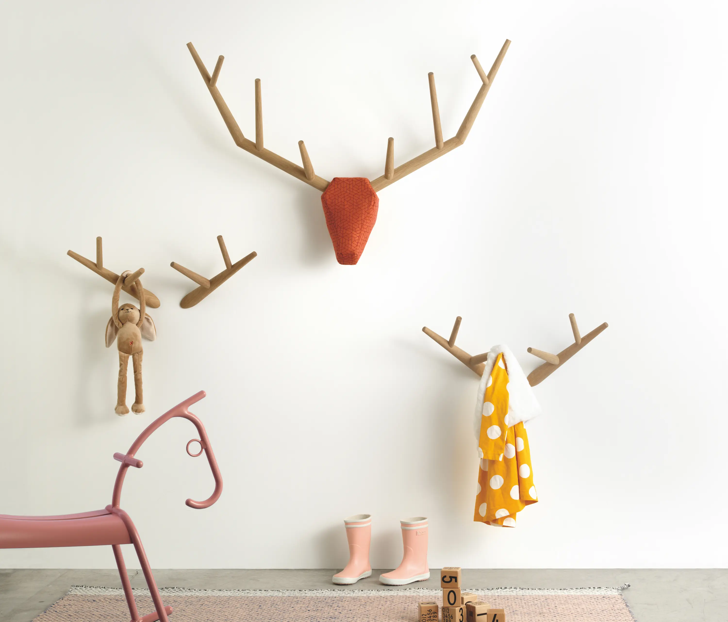 Klybeck - w | Antler, set of 2 coat hooks