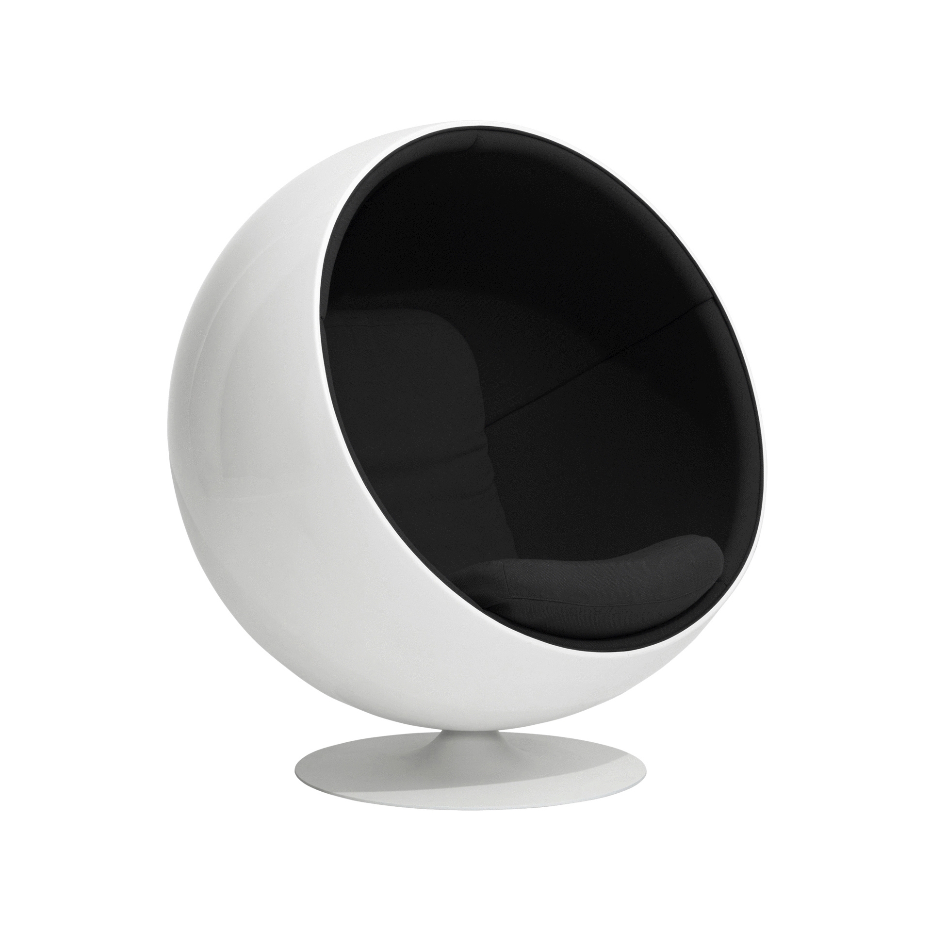 Ball chair, upholstery: Black EA12