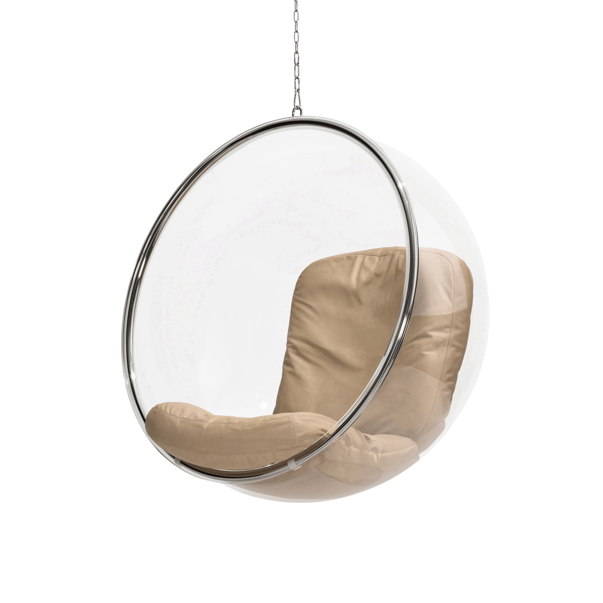 Bubble, natural colour leather cushions