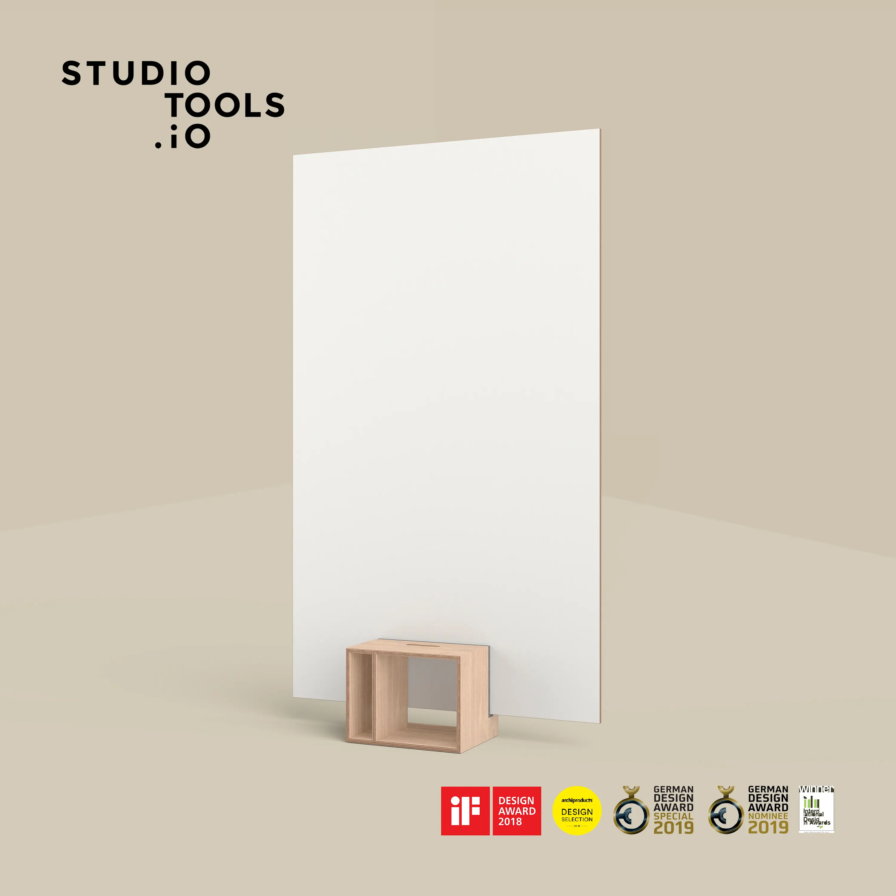 Studiotools - Cube – Whiteboard-Standfuss und Hocker