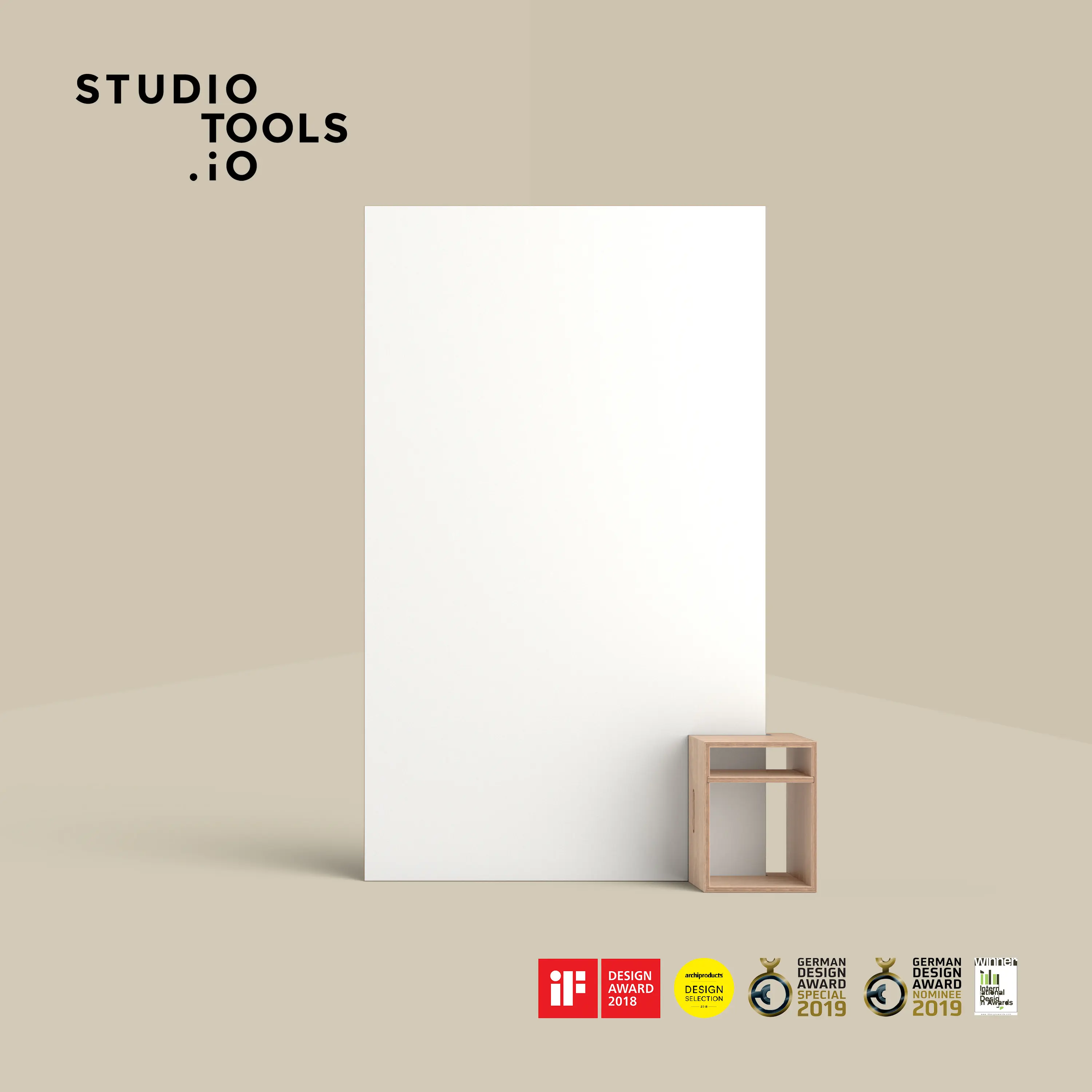 Studiotools - Cube – Whiteboard Stand and Stool