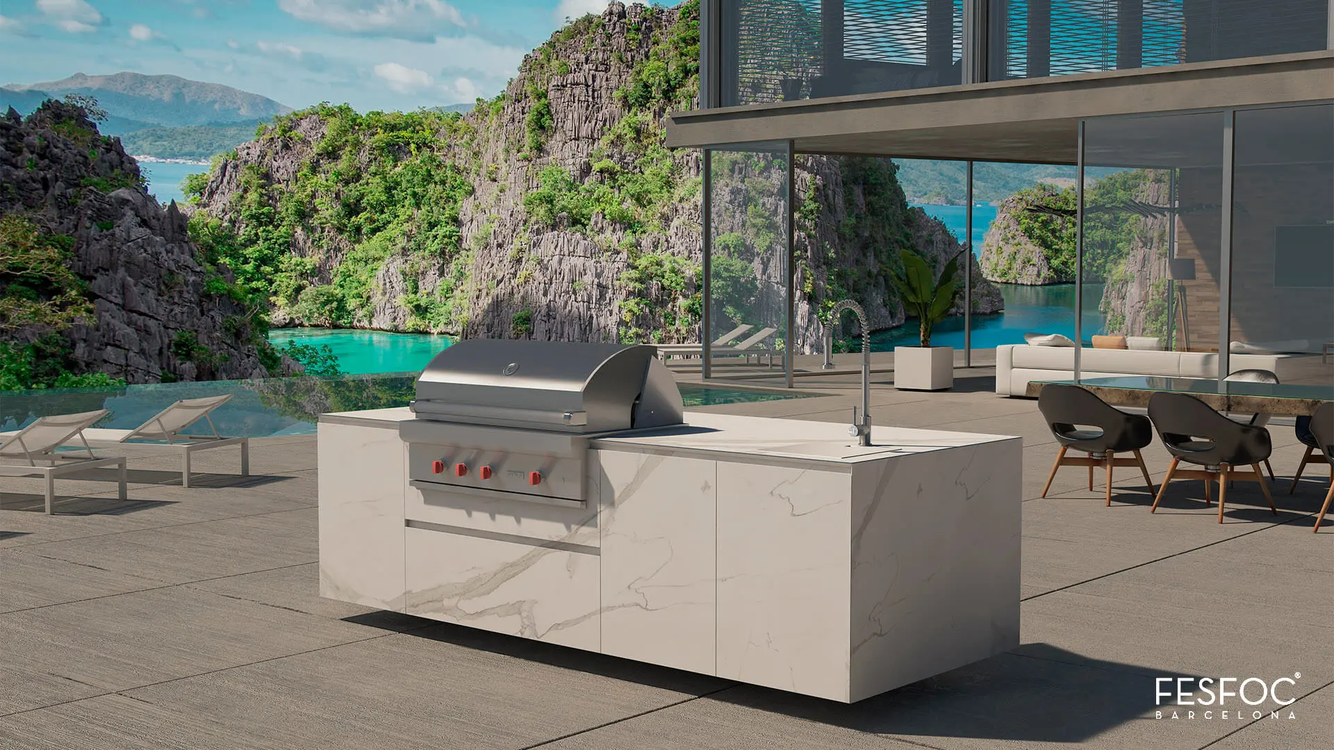 Fesfoc - EMPIRE OUTDOOR KITCHEN ISLAND