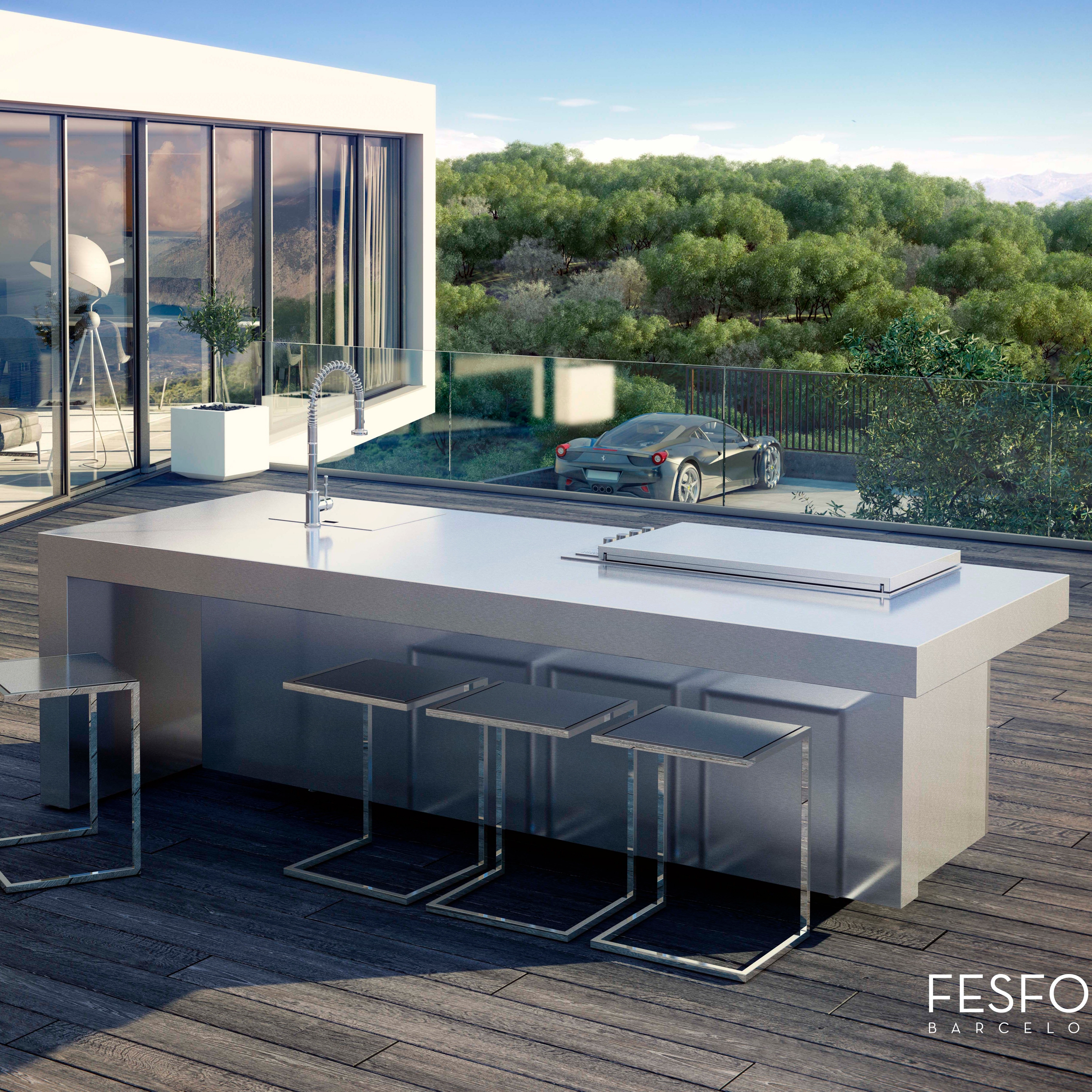 Mostrar el producto ISLA DE COCINA DE ACERO INOXIDABLE DE LUJO KAUAI del fabricante Fesfoc