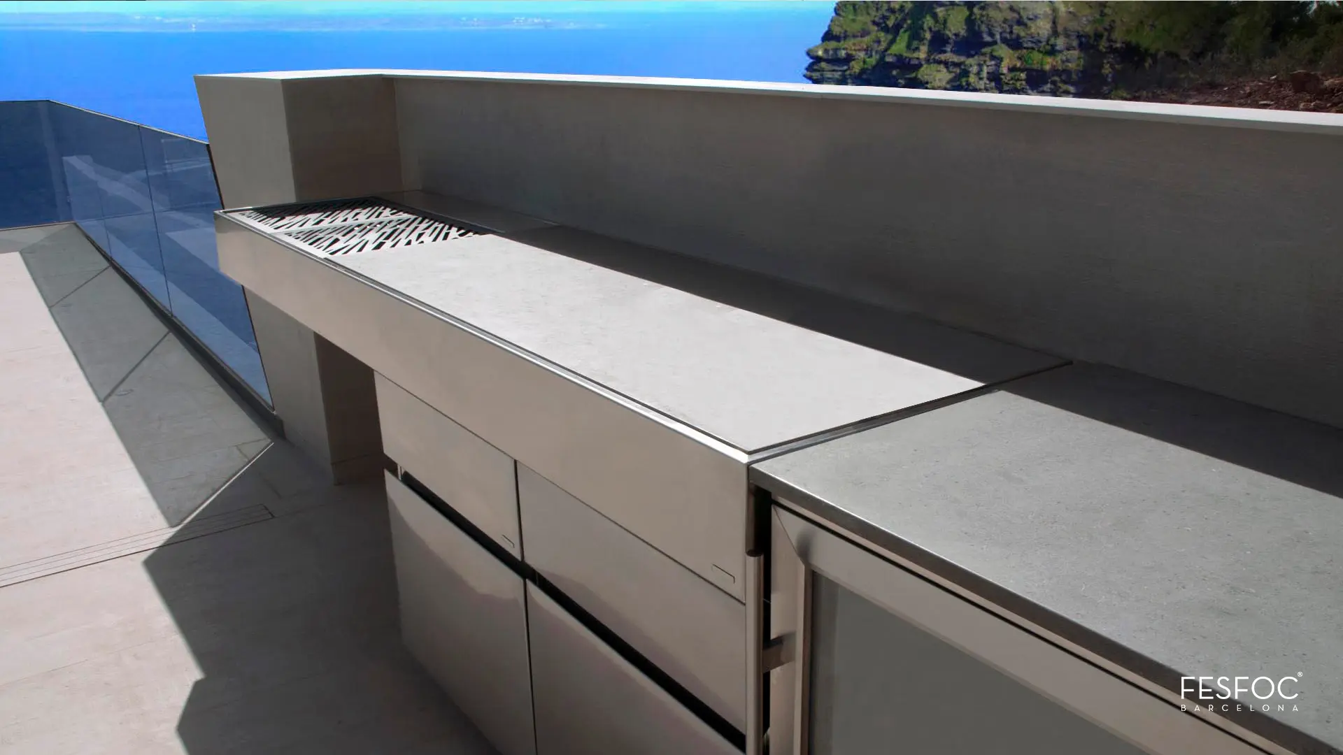 Fesfoc - STONE WORKTOP KRAKATOA CHARCOAL BBQ